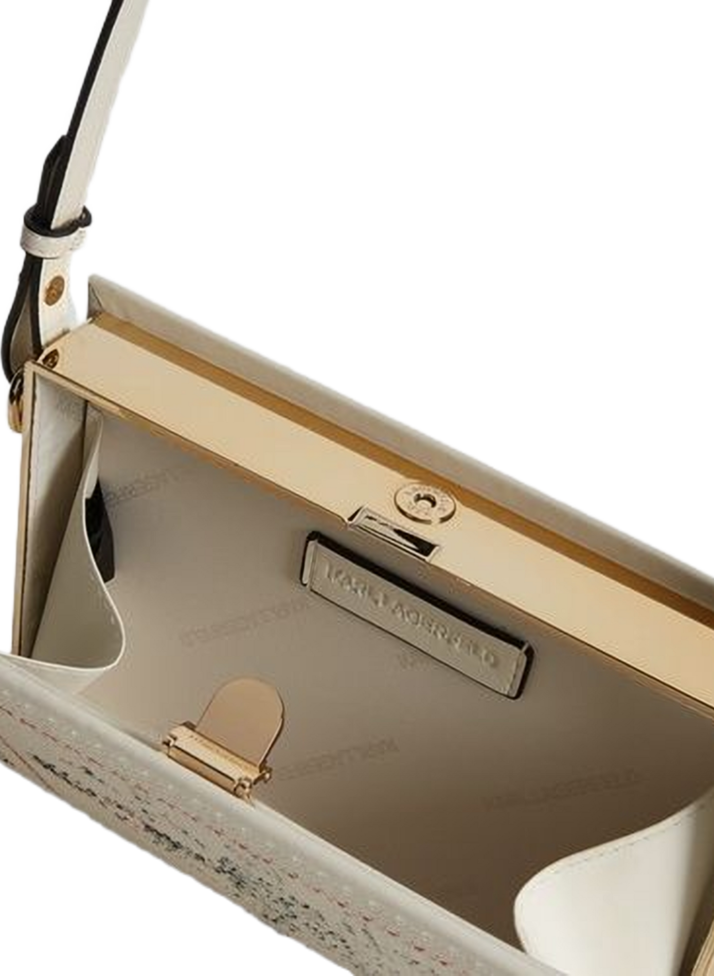 Printed minaudière bag K/ SOIREE BOOK BALLET KARL LAGERFELD Beige