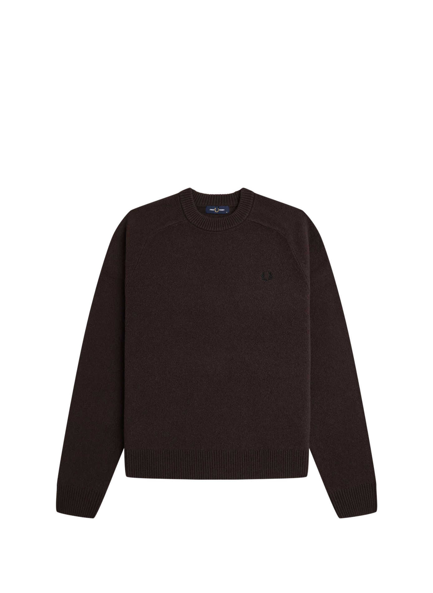 Gerader Rundhalsausschnitt-Pullover aus Wolle FRED PERRY Braun