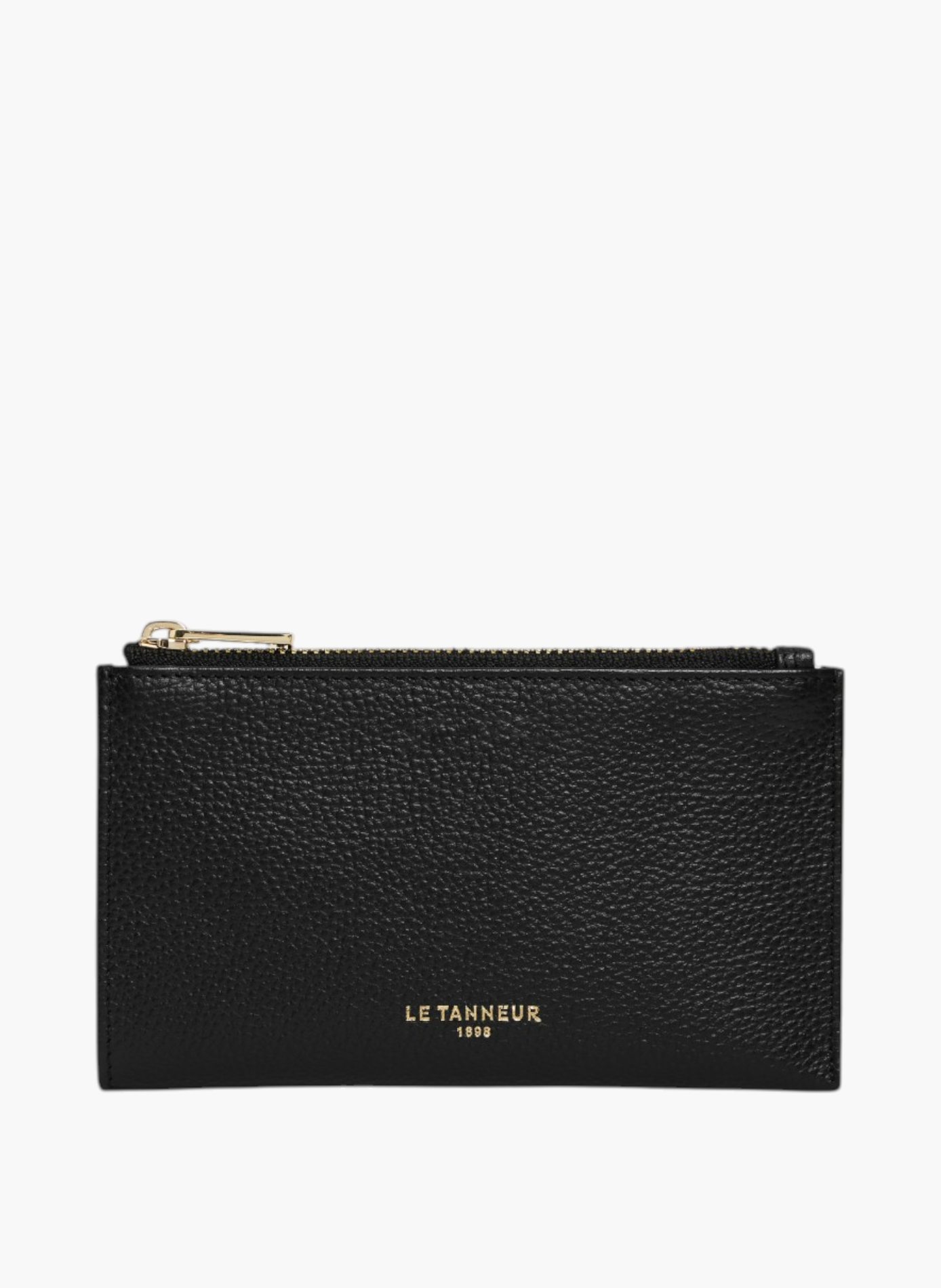 Etui clés zippé albertine en cuir grainé LE TANNEUR Noir