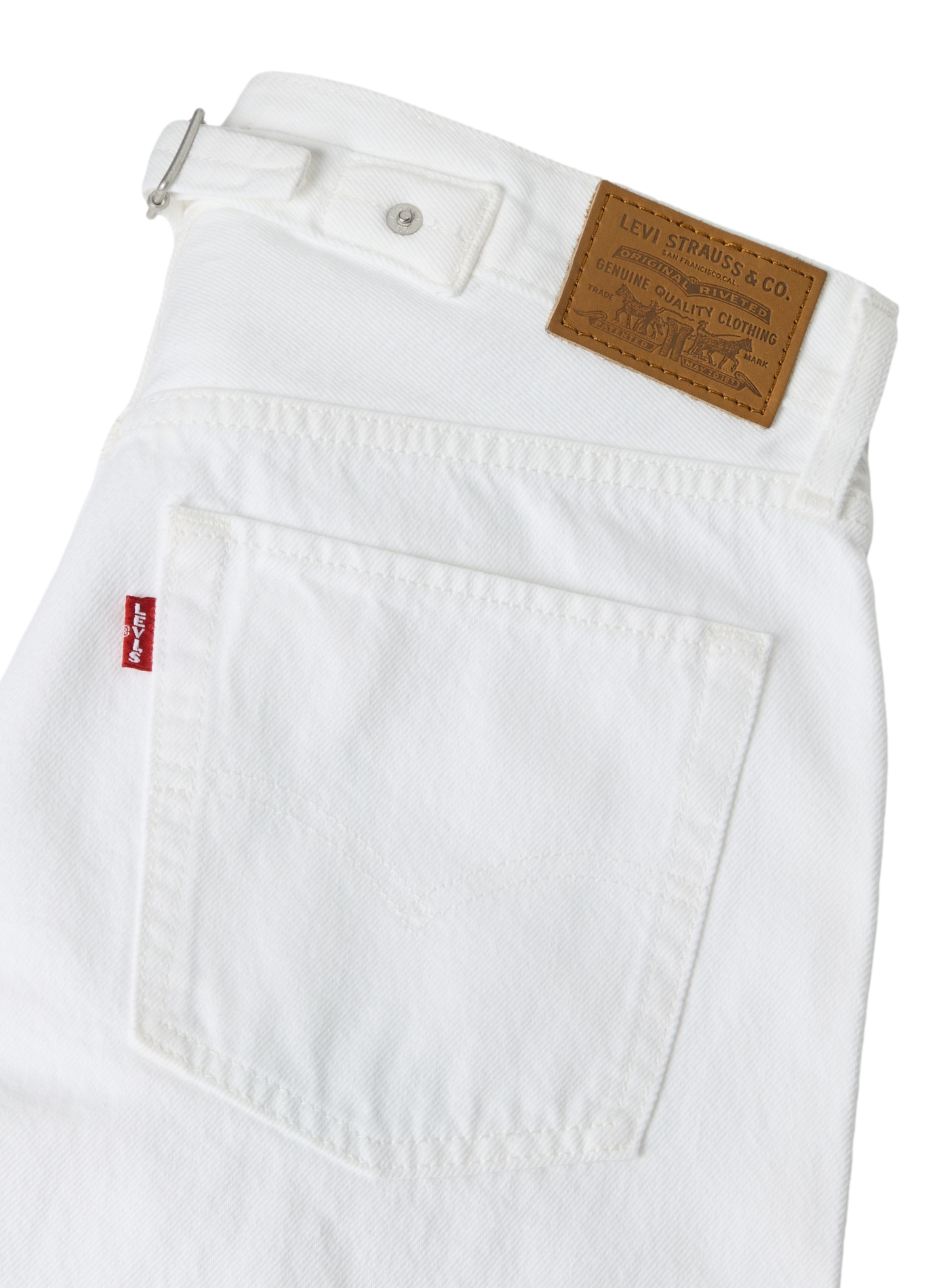 Losse Taper jeans van katoen LEVI'S Wit