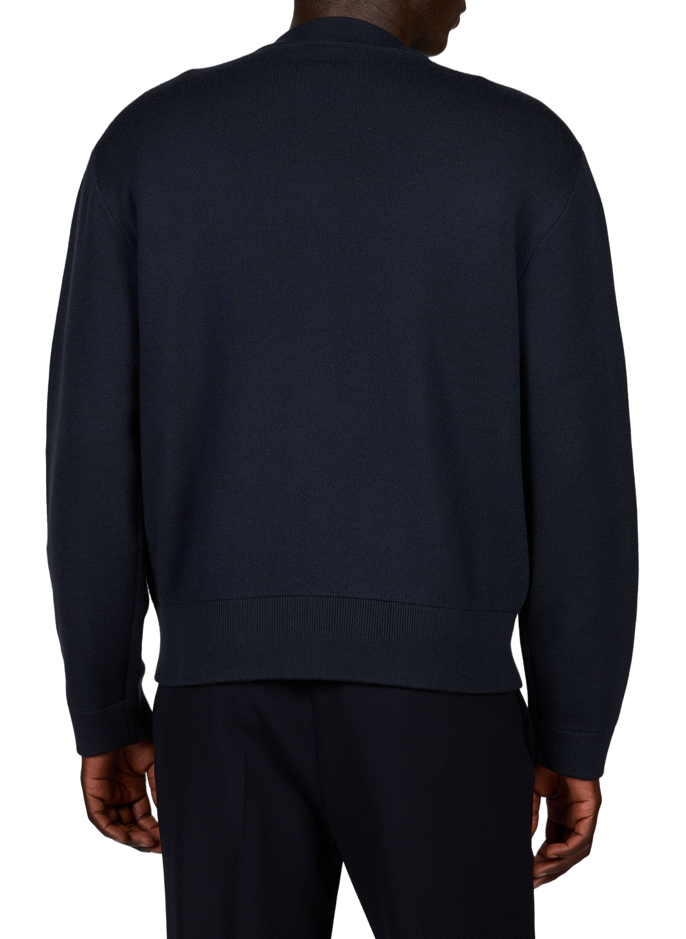 Wool zip sweatshirt EMPORIO ARMANI Blue