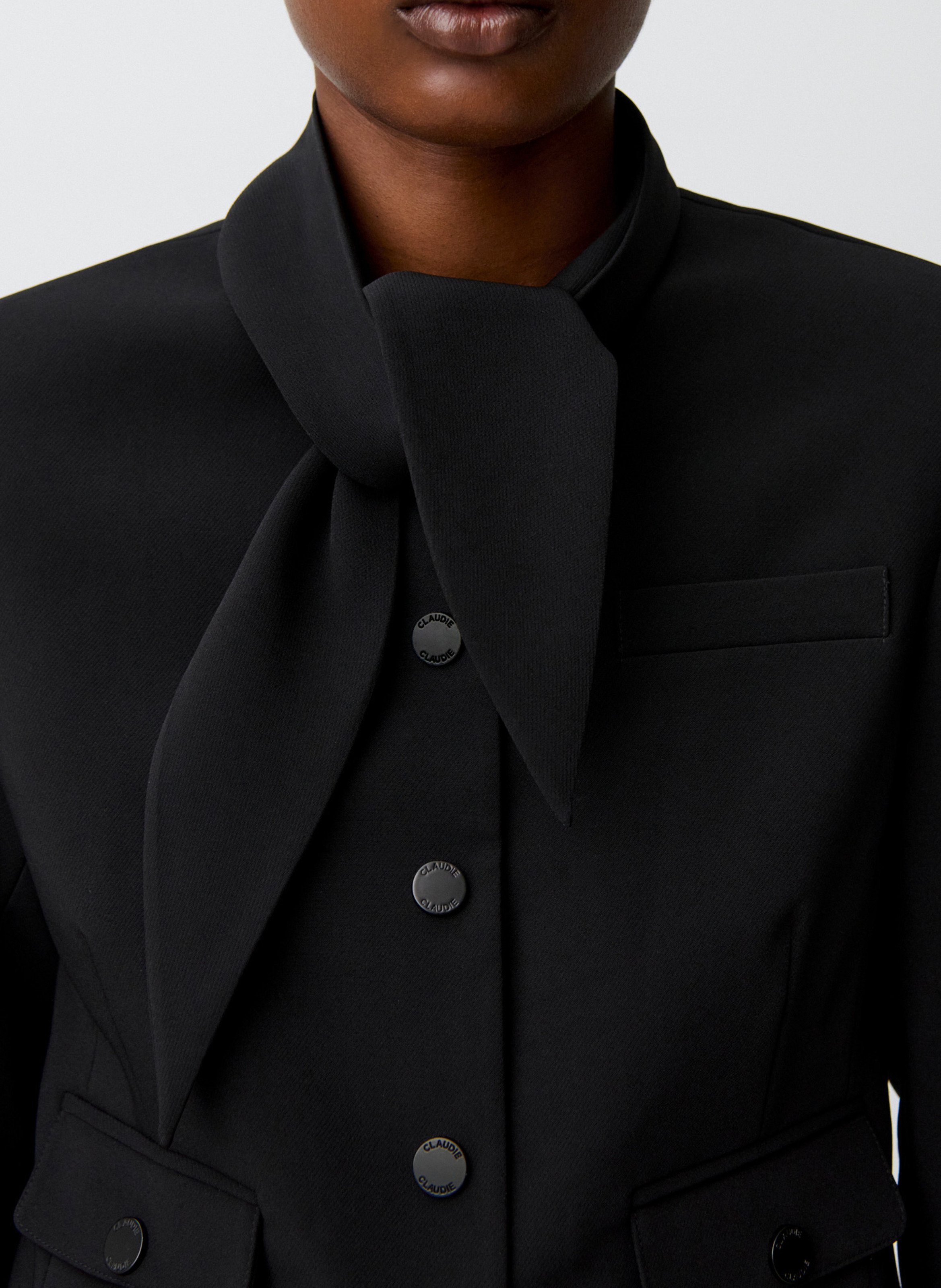 Veste droite col lavallière CLAUDIE PIERLOT Noir