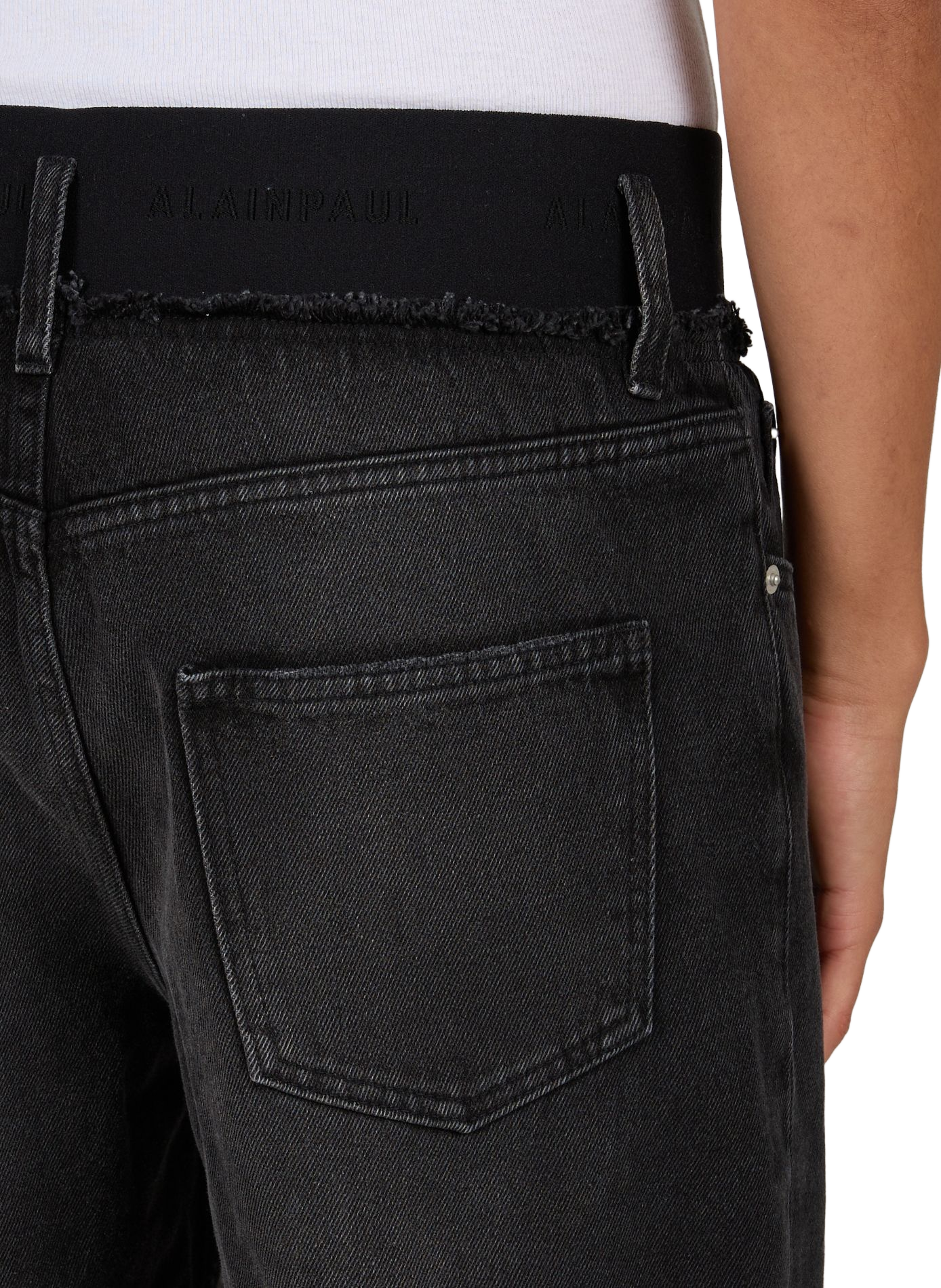 Faded cotton jeans ALAINPAUL Black