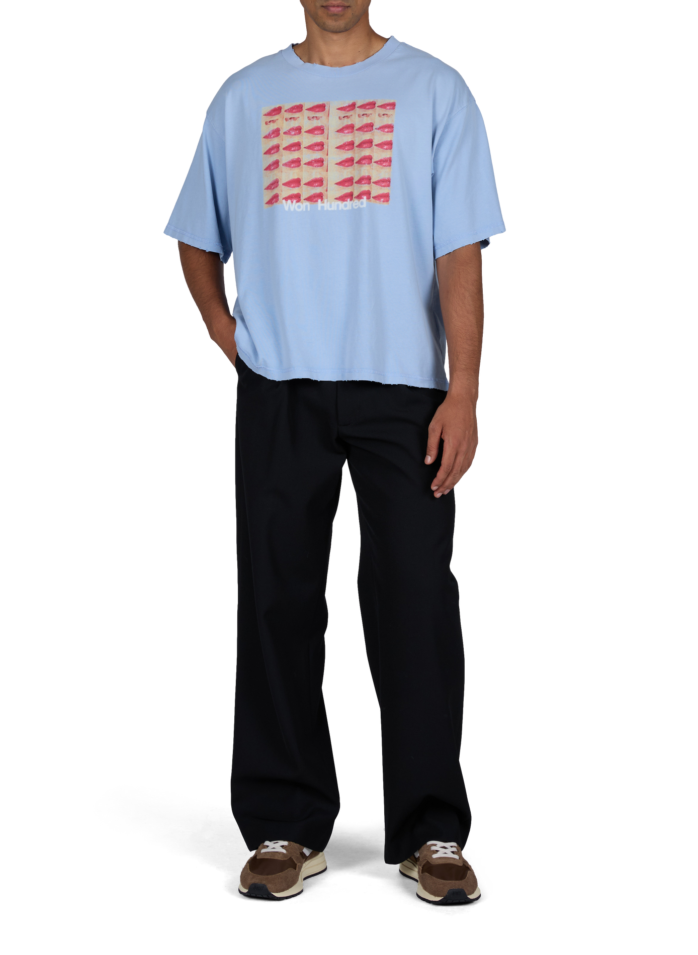 Round neck T-shirt WON HUNDRED Blue