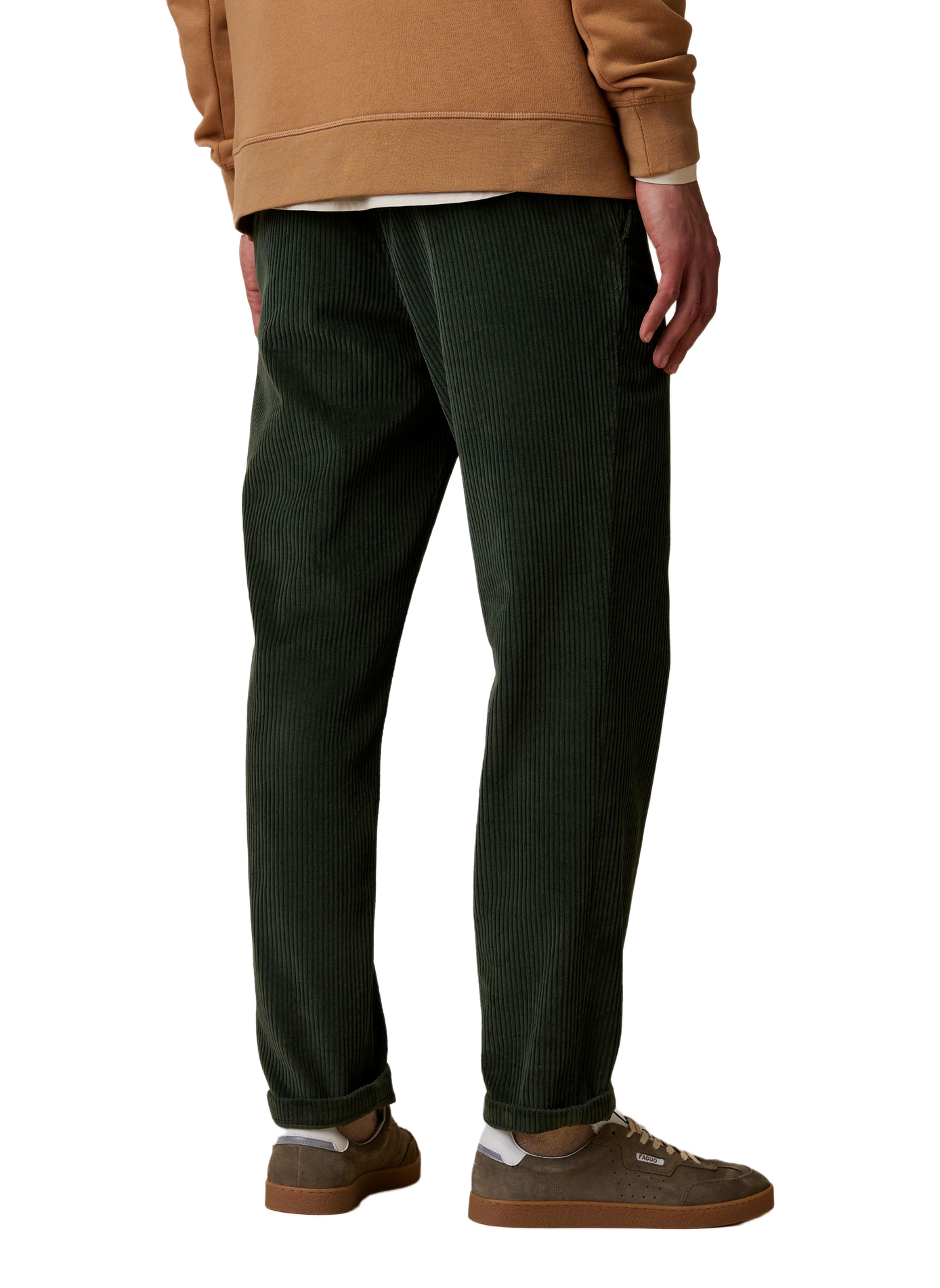 Pantalon droit en velours côtelé | Vert FAGUO Homme