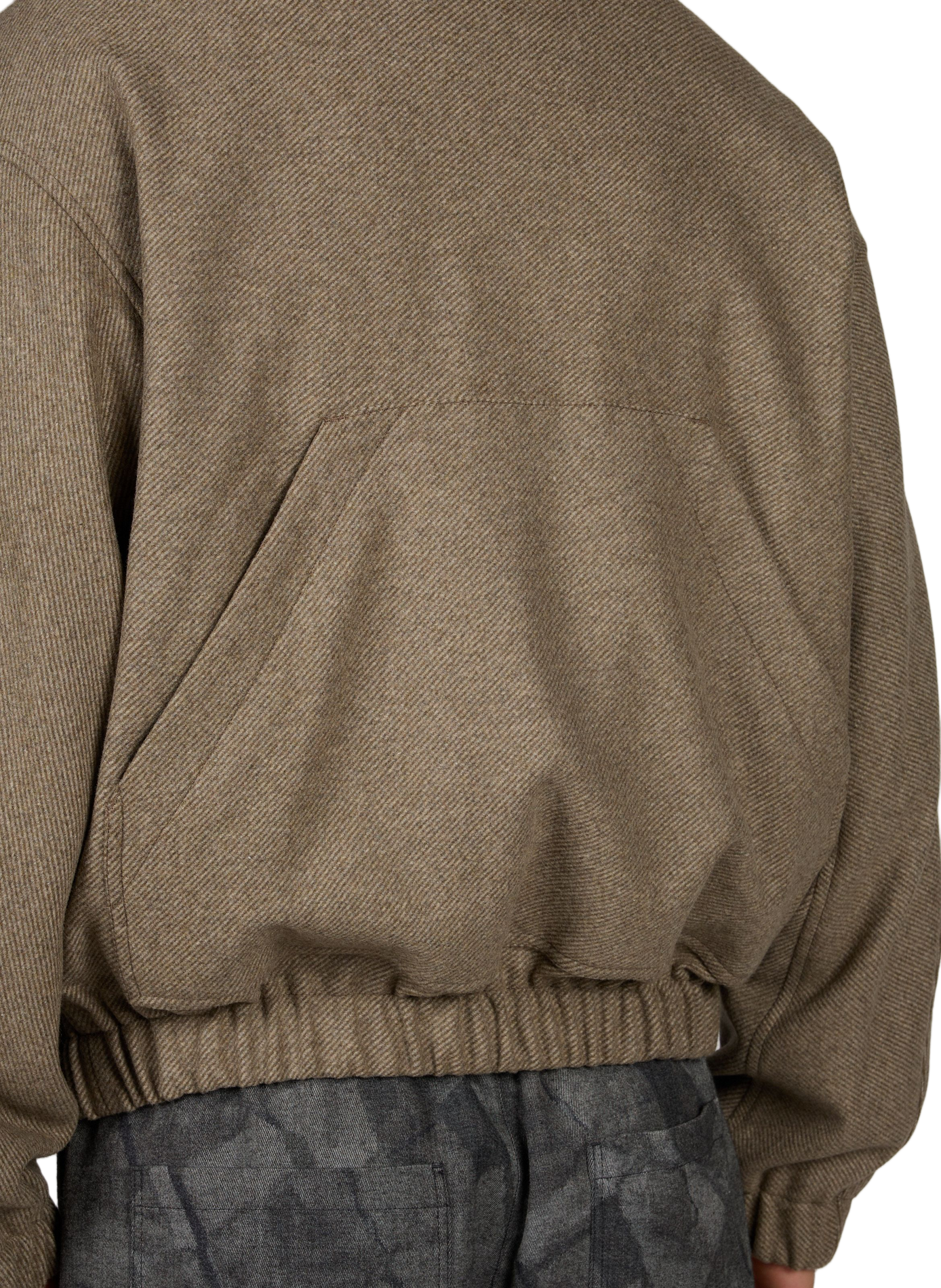 Chaqueta con cuello alto de lana mezclada MAISON KITSUNÉ Verde