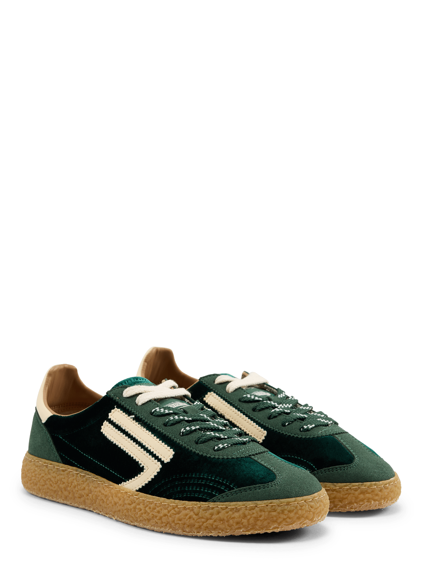 Flache XS-Sneaker mit doppelter Schnürung PURAAI Khaki