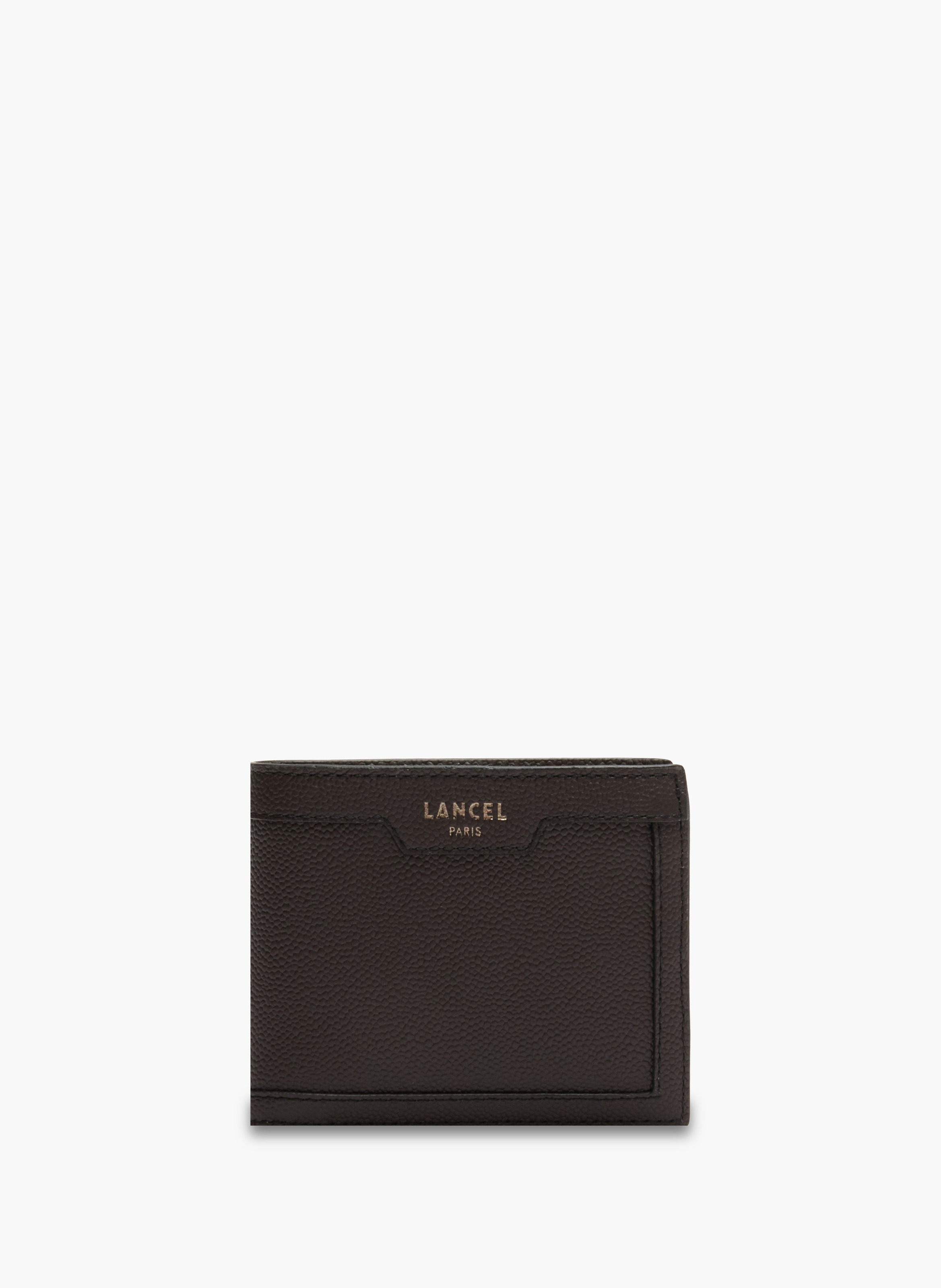 Porte monnaie rabat charlie de lancel en cuir LANCEL Gris