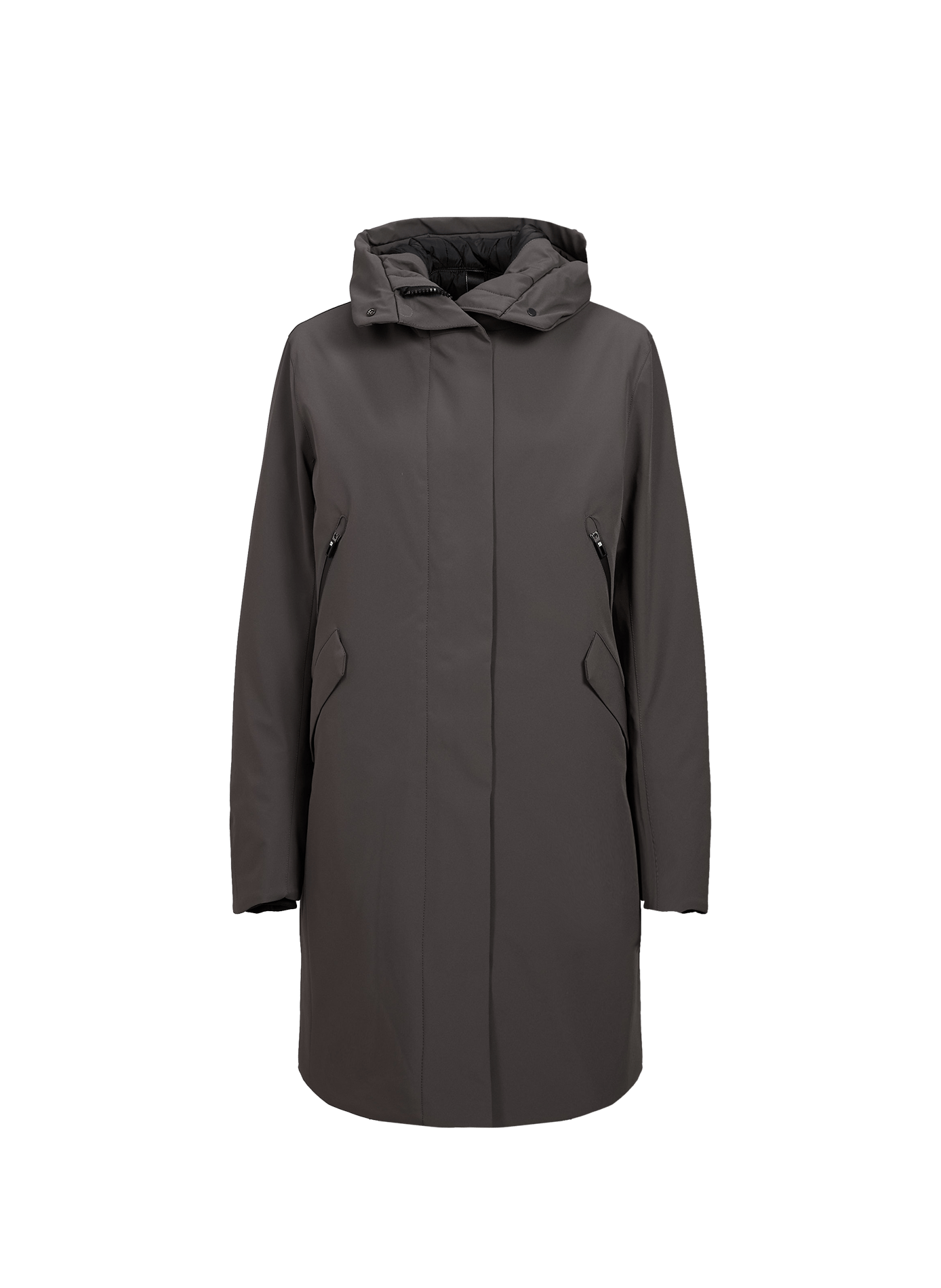 Long Mercury hooded parka KRAKATAU Brown