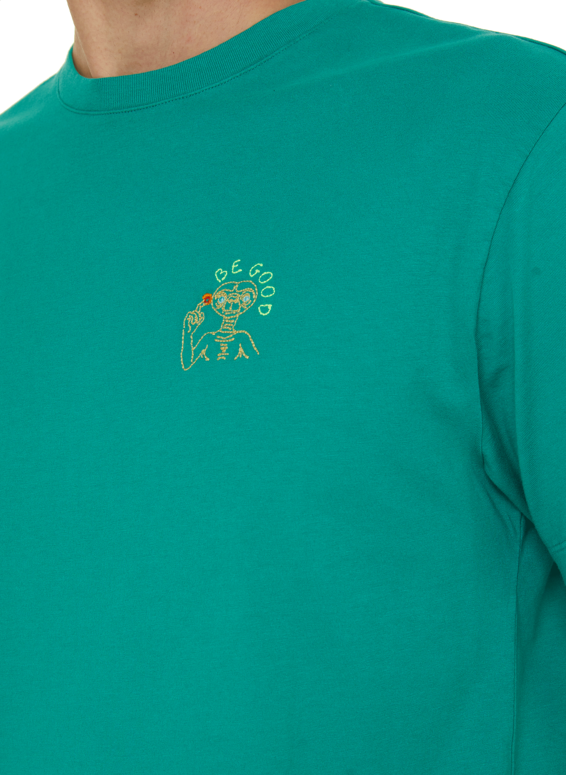 T-shirt Popincourt Be Good en coton organique MAISON LABICHE Vert