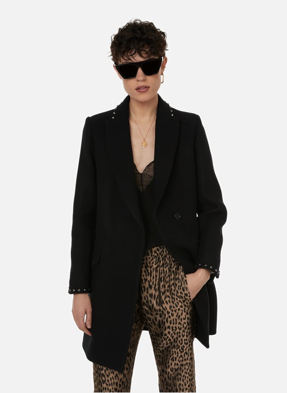 Manteau Marco en laine mélangée Noir by ZADIG&VOLTAIRE ZADIG&VOLTAIRE Manteau Marco en laine mélangée Noir