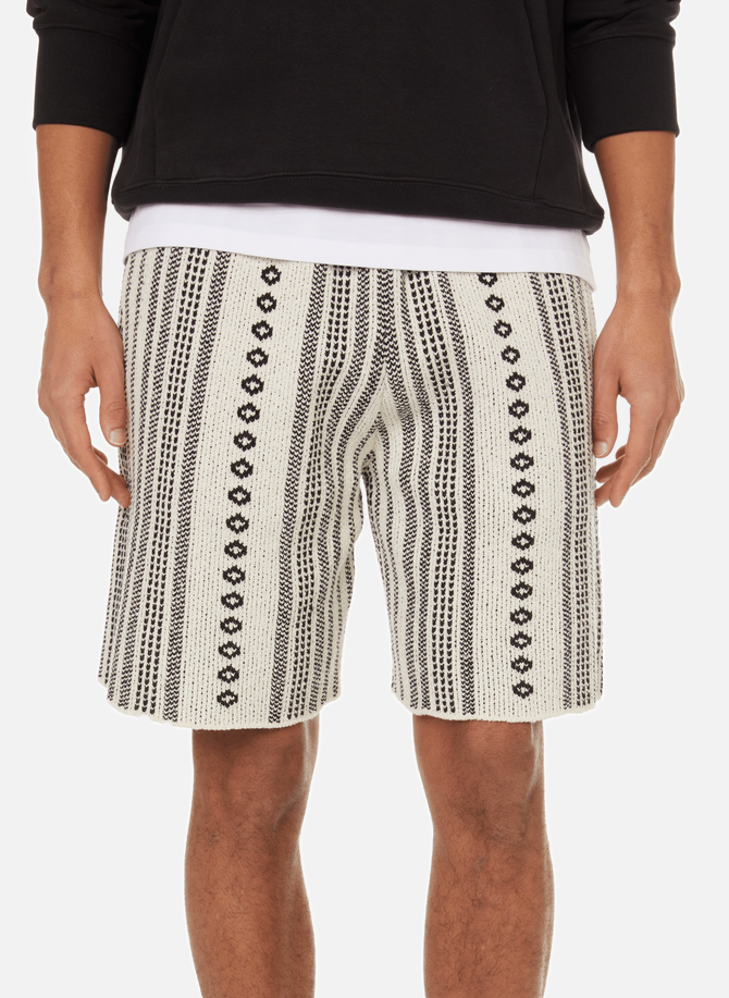 CALEB cotton-blend flap shorts