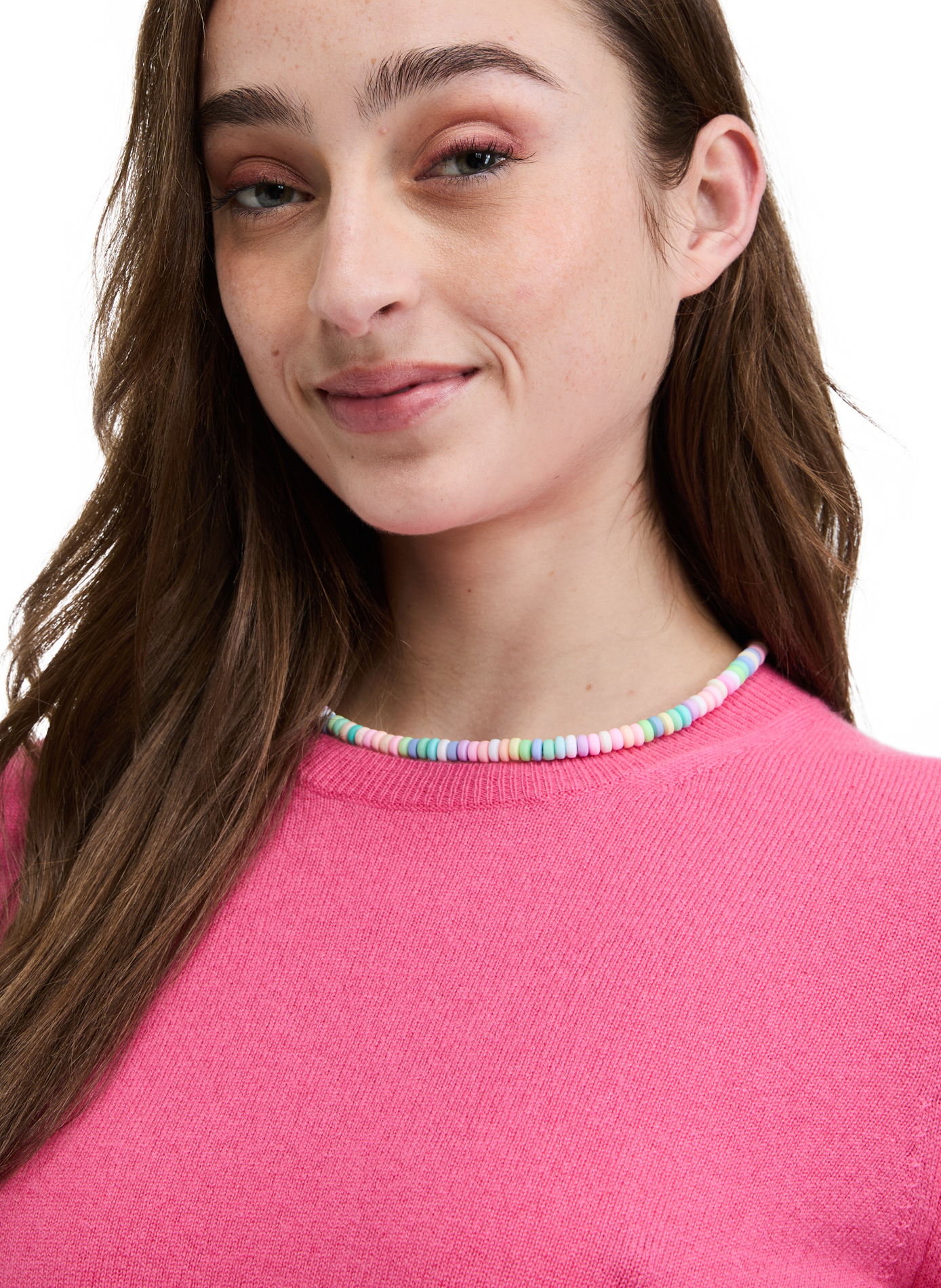 Pull en cachemire  AU PRINTEMPS PARIS Rose