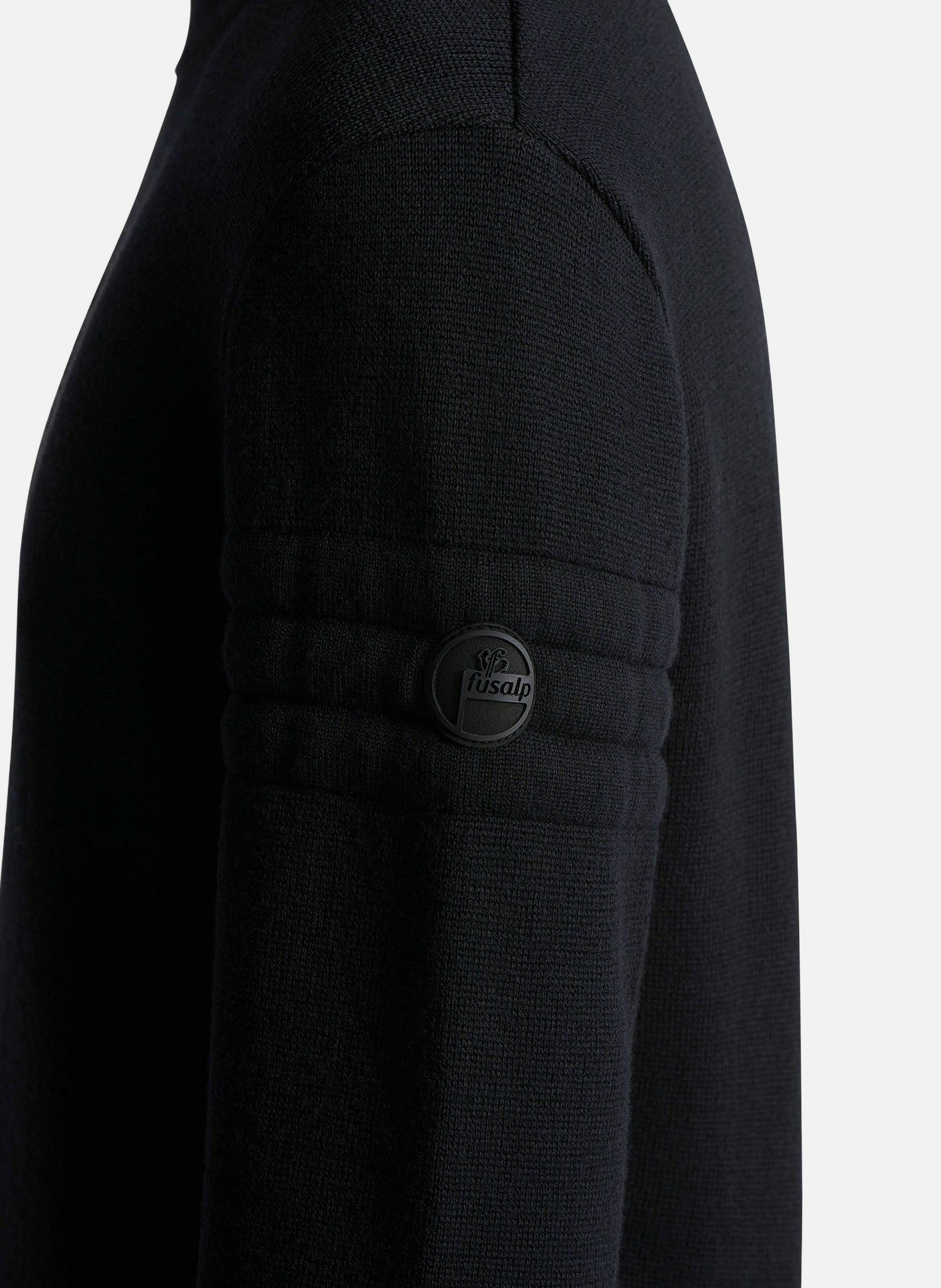 Pull damien col rond coupe regular FUSALP Noir
