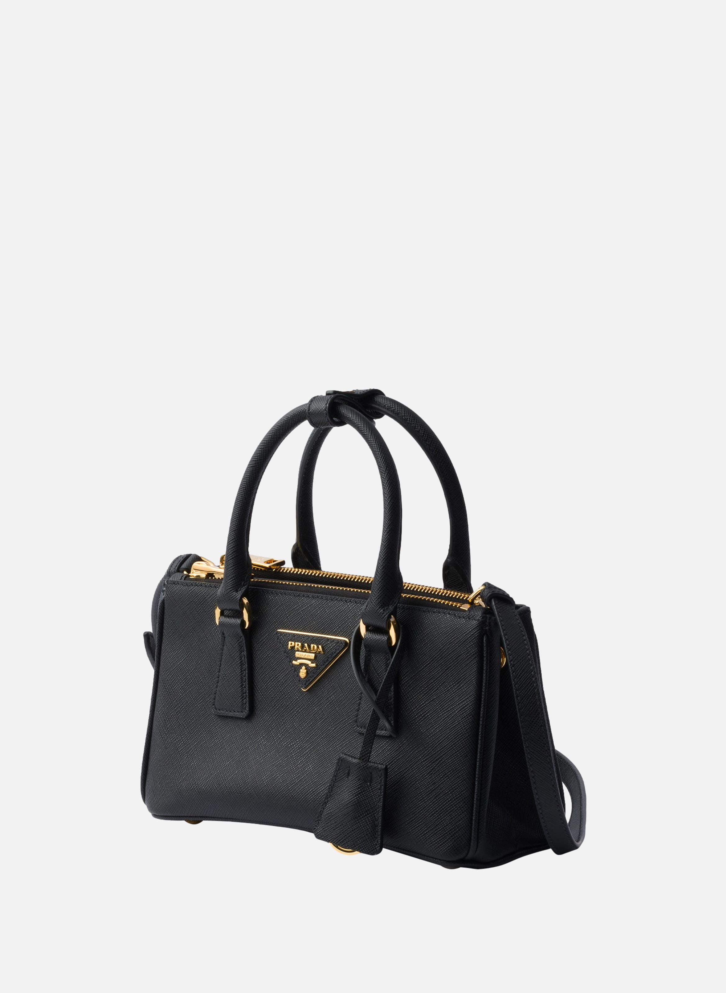 Mini sac en cuir saffiano prada galleria PRADA Noir