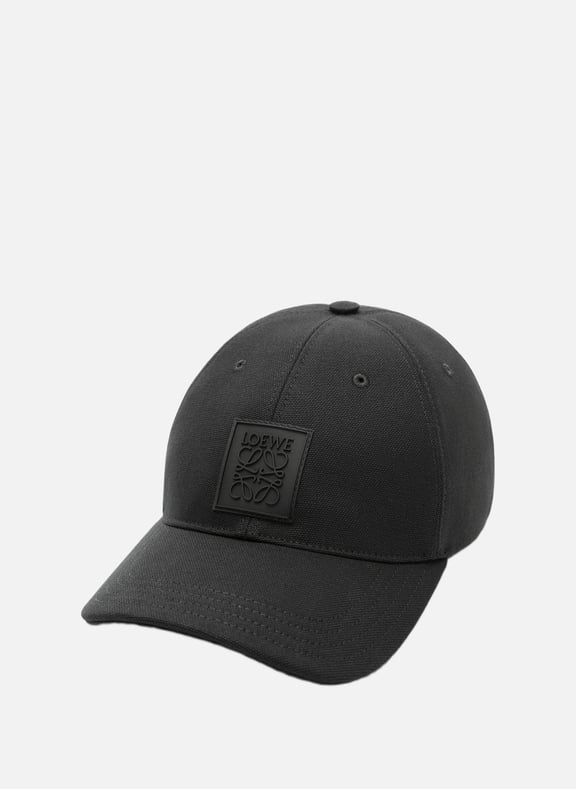 Cotton cap with patches Black by LOEWE LOEWE Cotton cap with patches Black