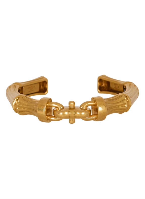 Bracelet sync façon bambou en laiton Doré by BALMAIN BALMAIN Bracelet sync façon bambou en laiton Doré