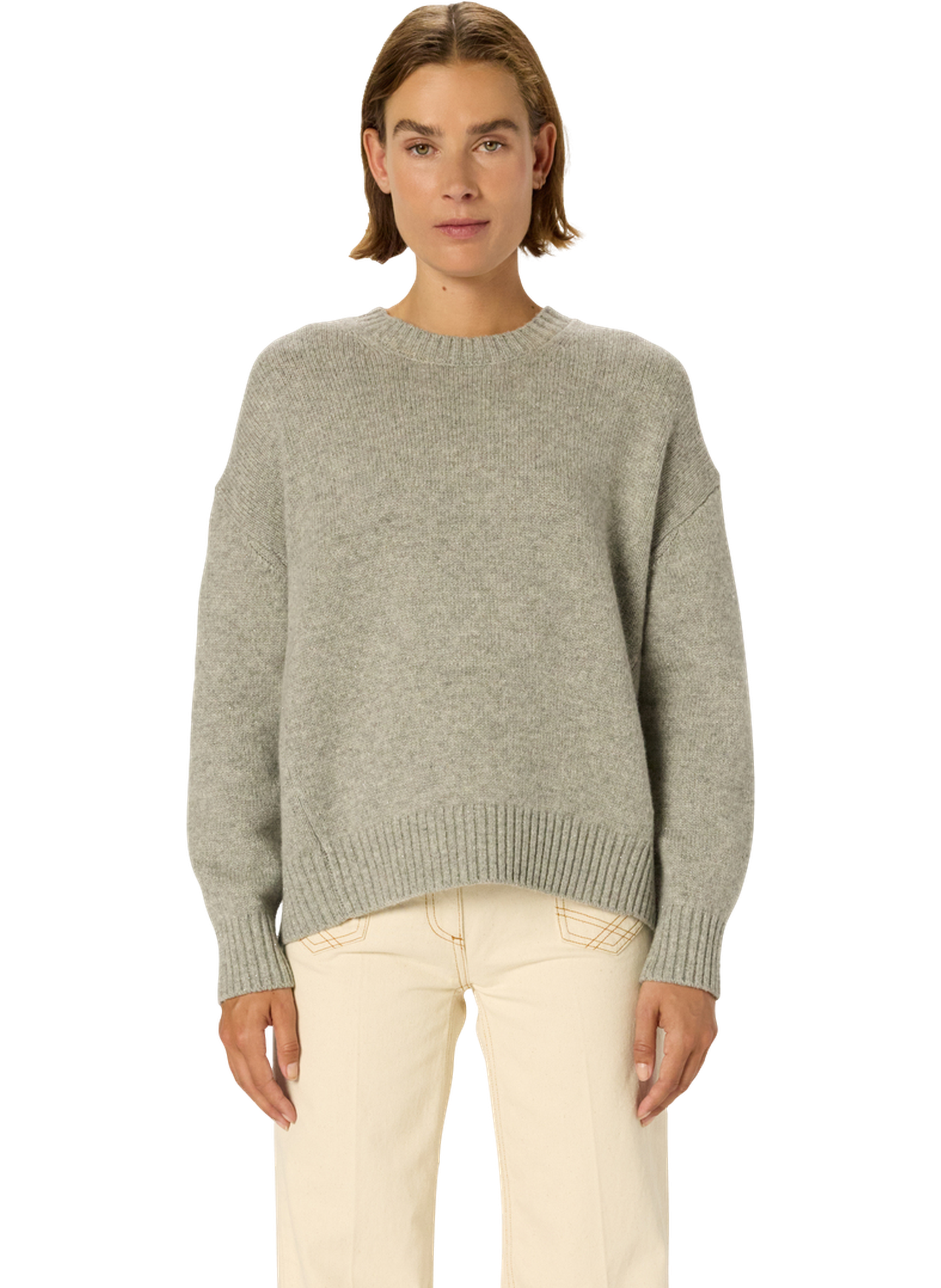 Pull oversize en laine et lurex - elyne GERARD DAREL Argent