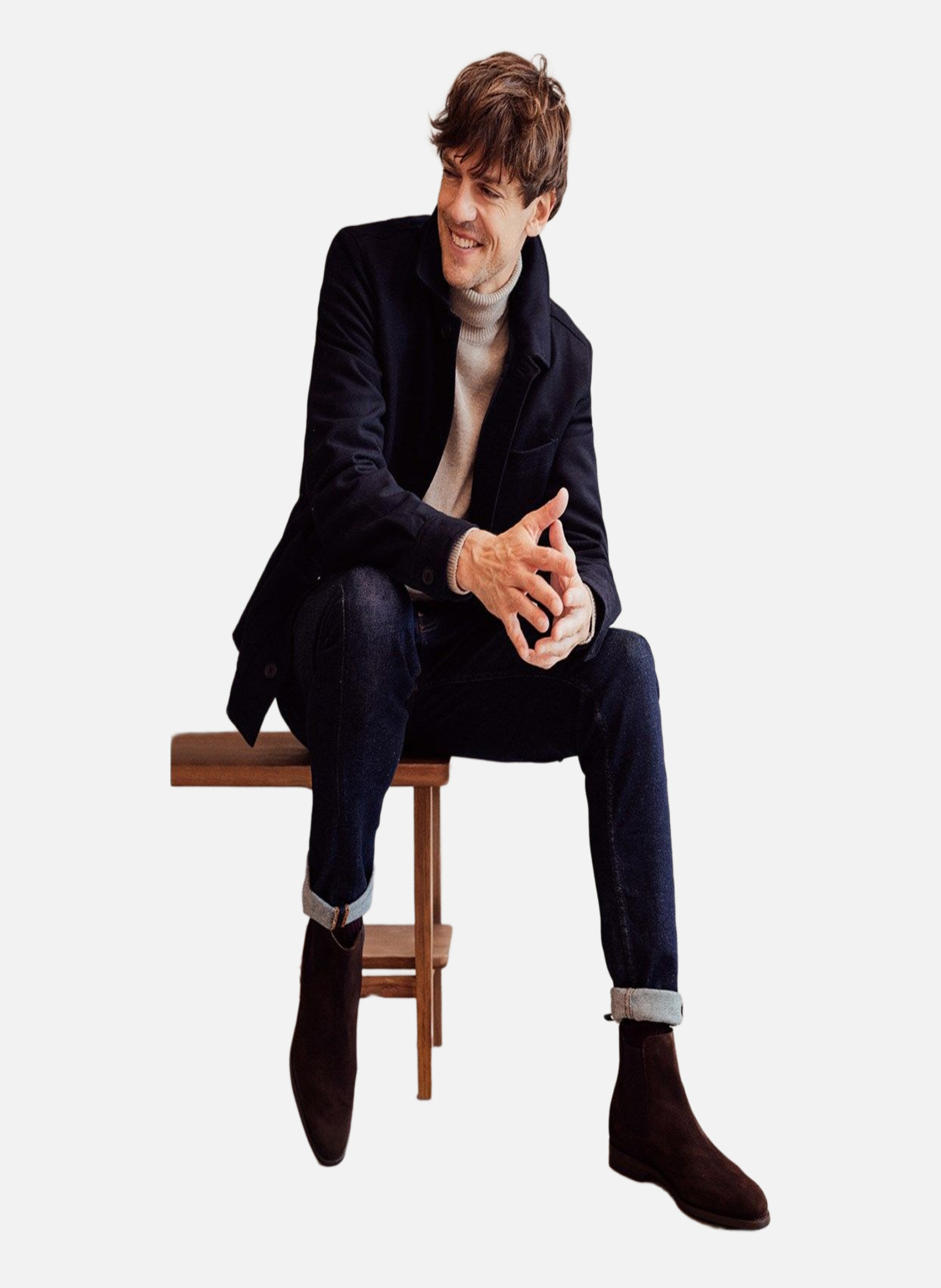 Bottines daim chelsea FINSBURY Marron