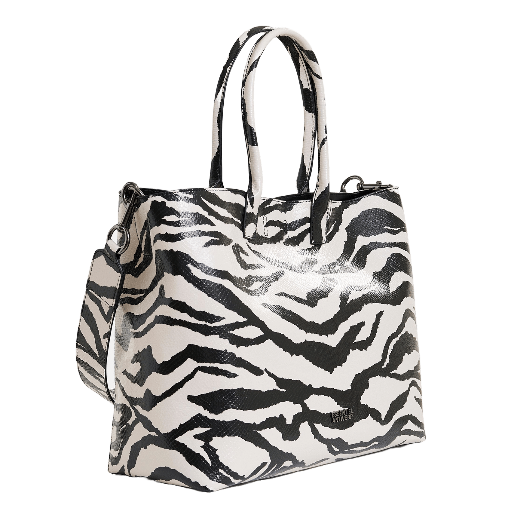 Cabas imprimé zèbre Iloise ESSENTIEL ANTWERP Noir