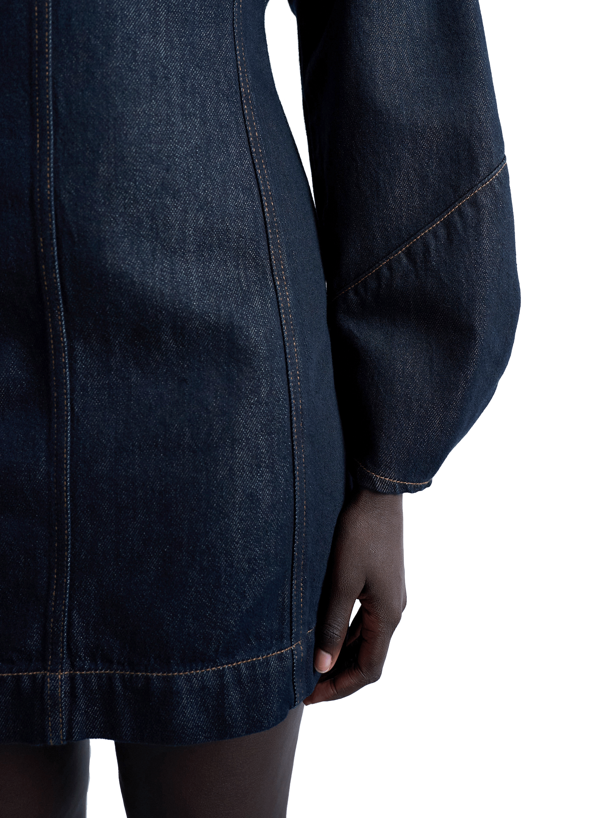 Robe courte cintrée en jean TOPSHOP Bleu