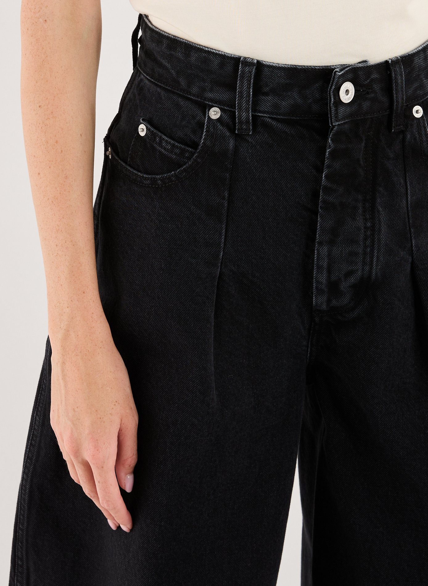 Jean de-Nîmes Ovalo en coton JACQUEMUS Noir