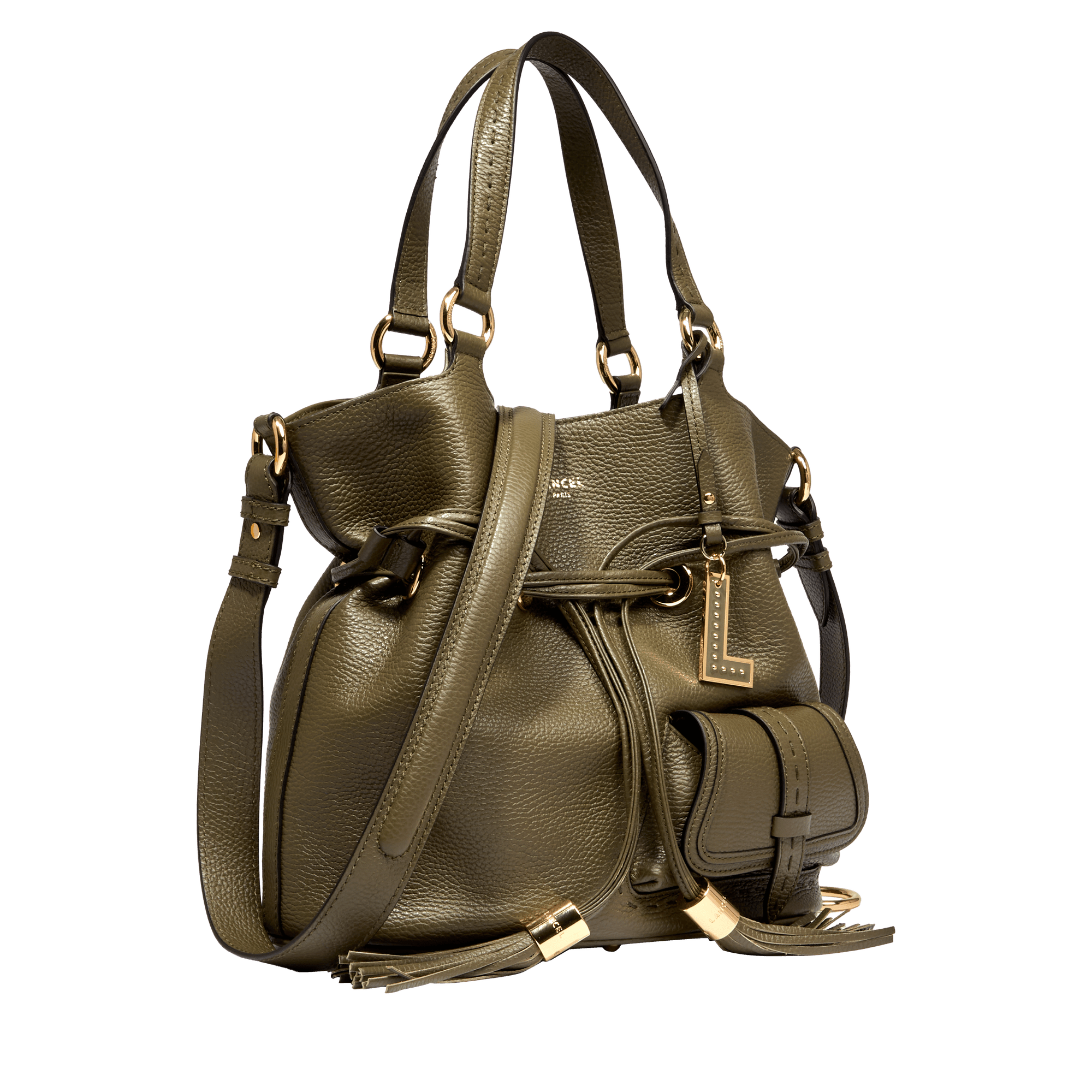 Sac seau m - premier flirt de lancel LANCEL Vert