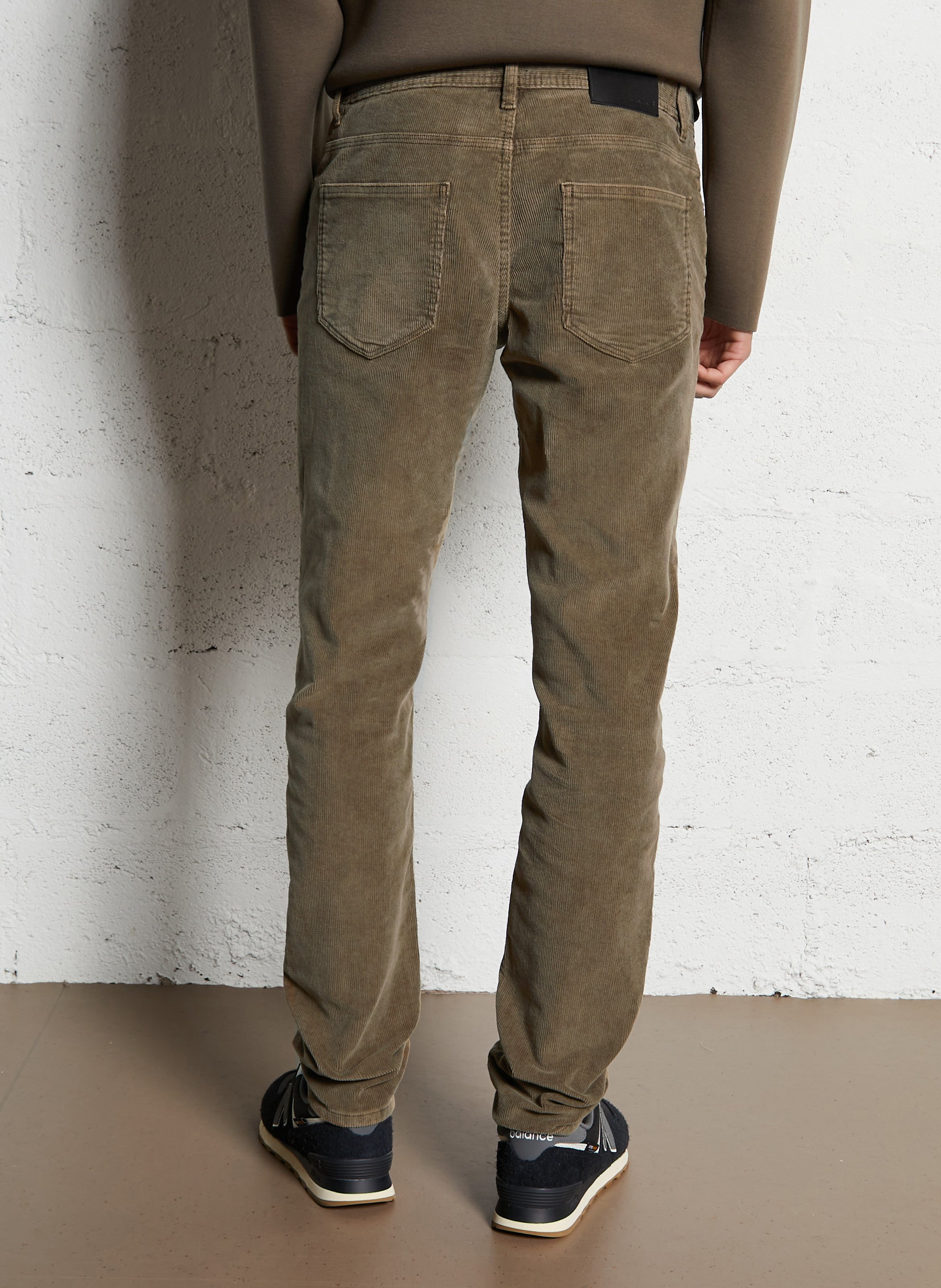 Pantalon slim en coton mélangé IKKS Marron