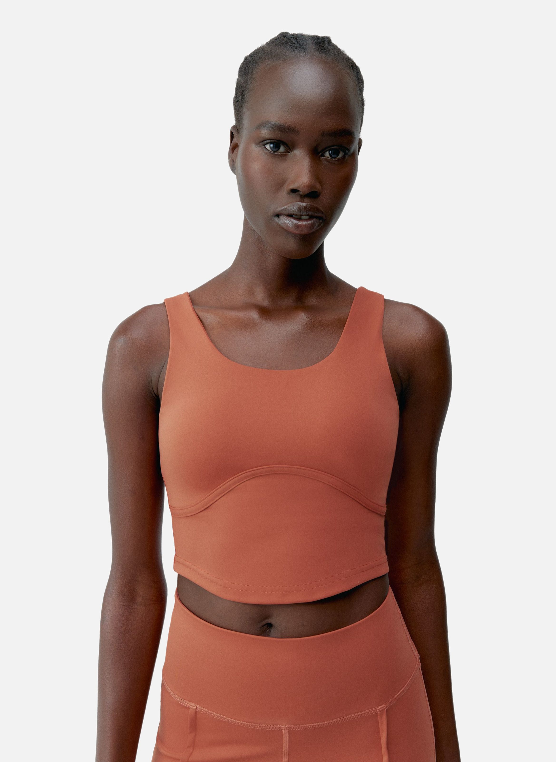 Brassière de sport performance fixation moyenne sayani Orange