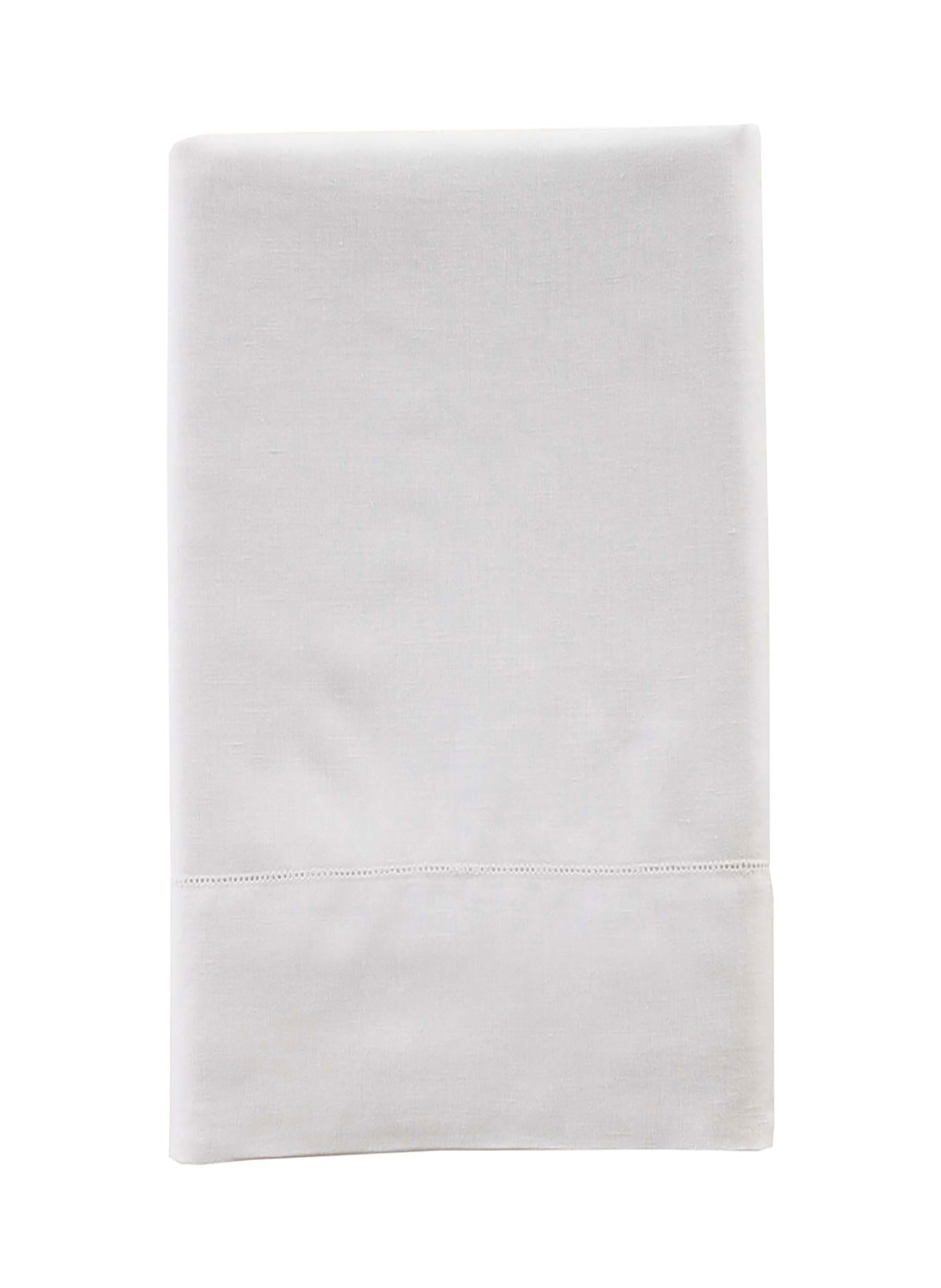 Drap plat uni en lin, cythère ALEXANDRE TURPAULT Blanc