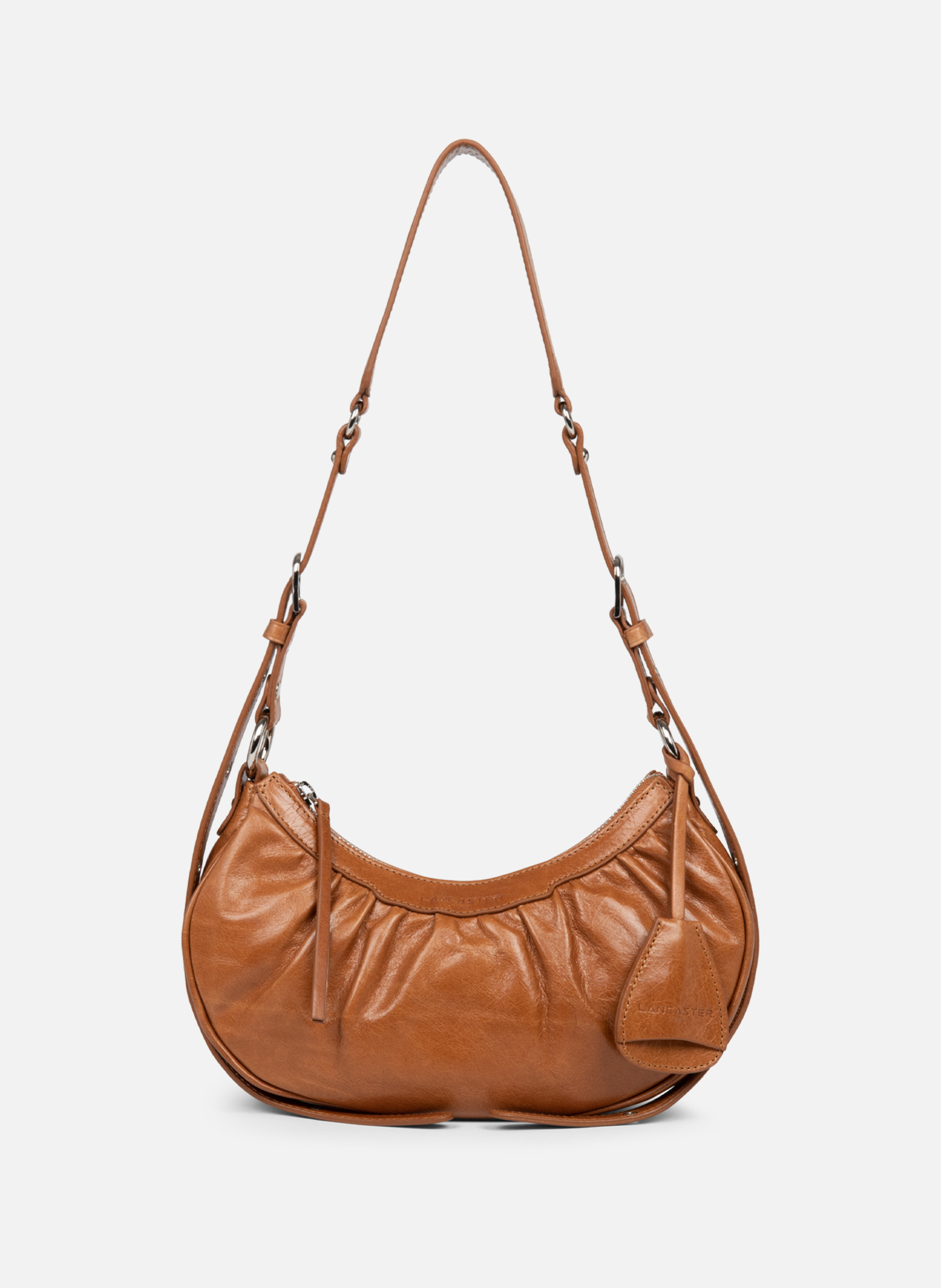 LANCASTER Petit sac demi lune - rétro & glam Marron