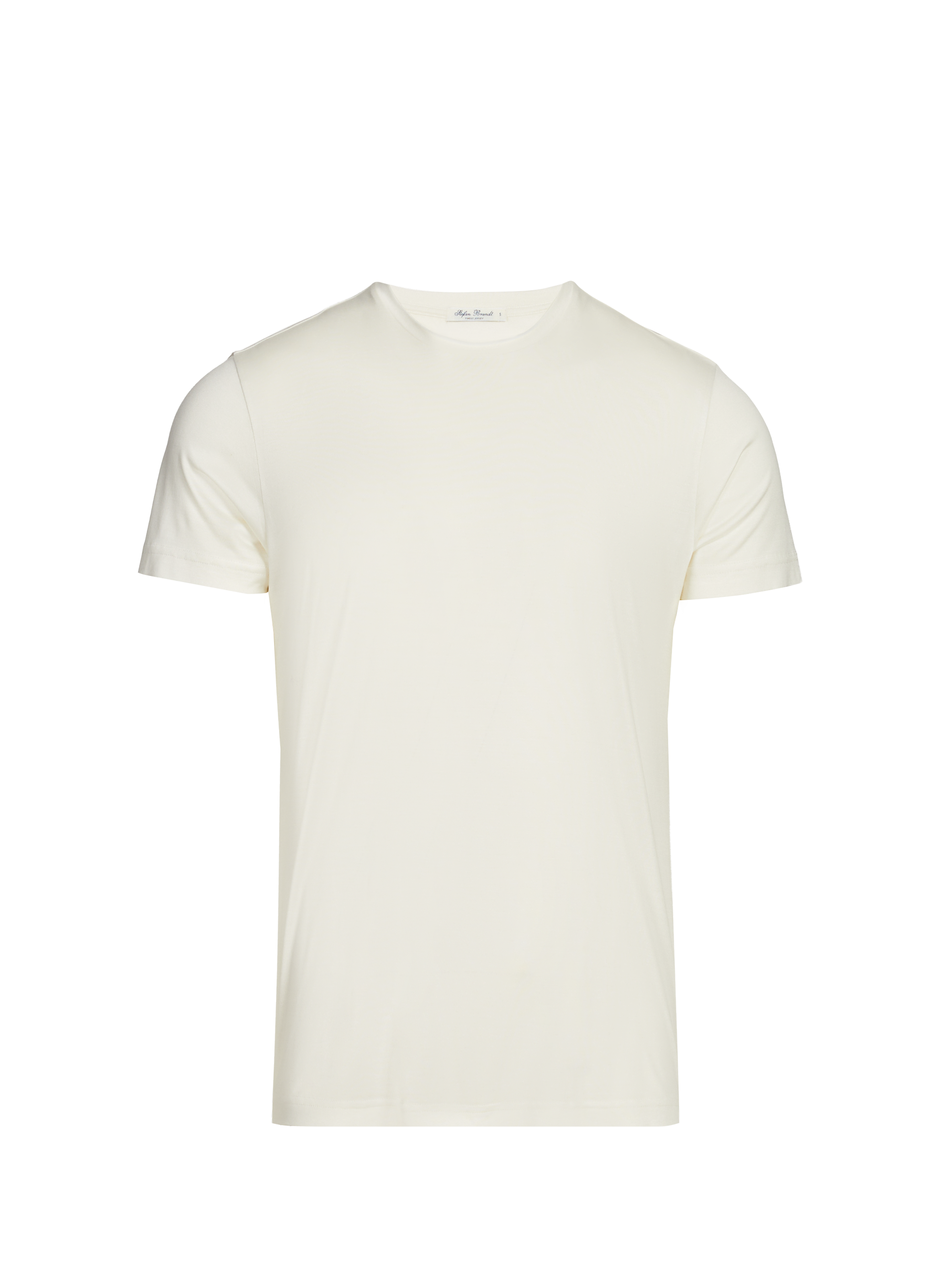 STEFAN BRANDT Straight silk short-sleeve T-shirt White