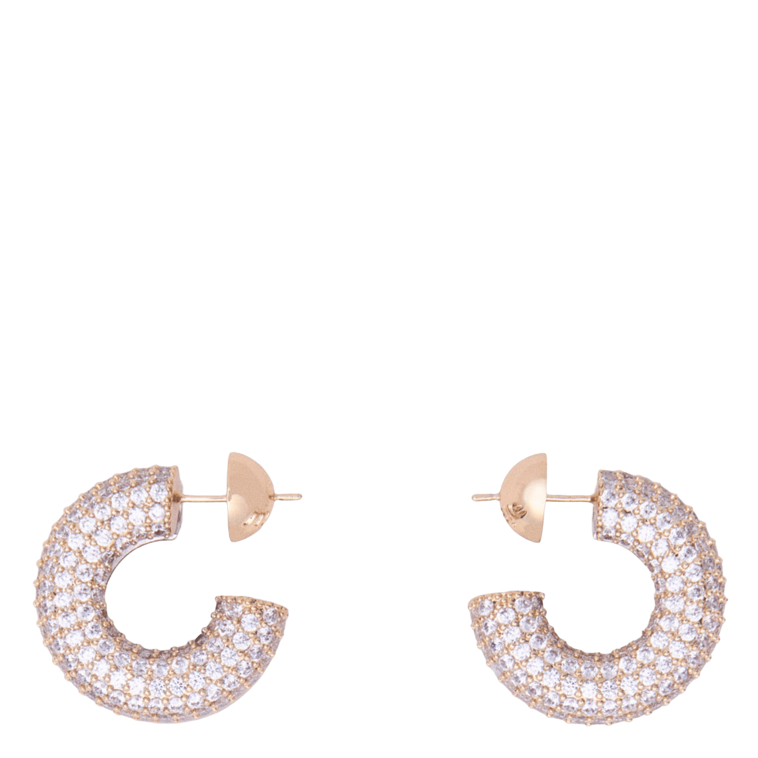 Boucles d'oreilles avec strass MAJE Doré