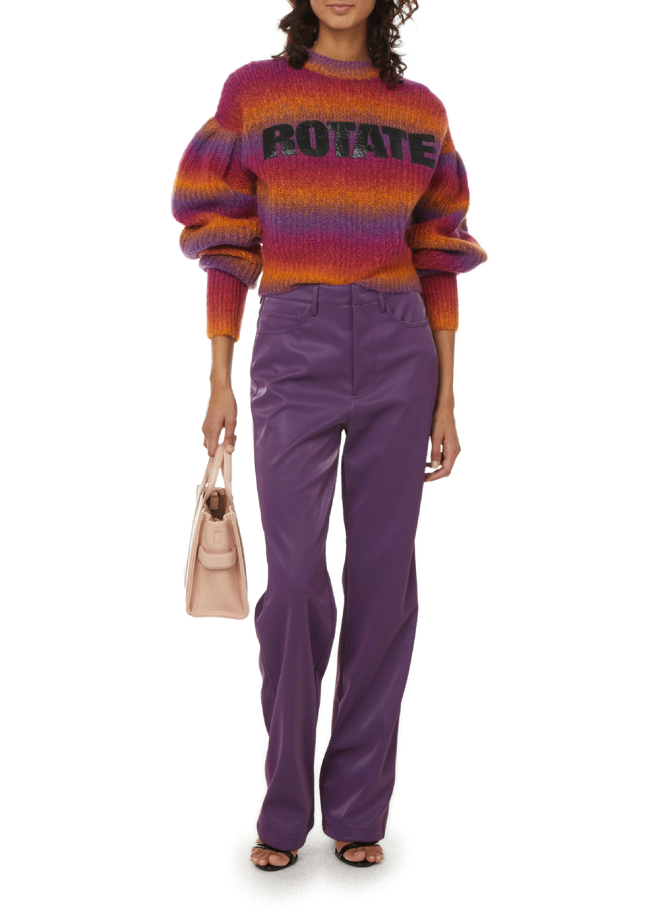 The Tote mini leather tote bag Pink