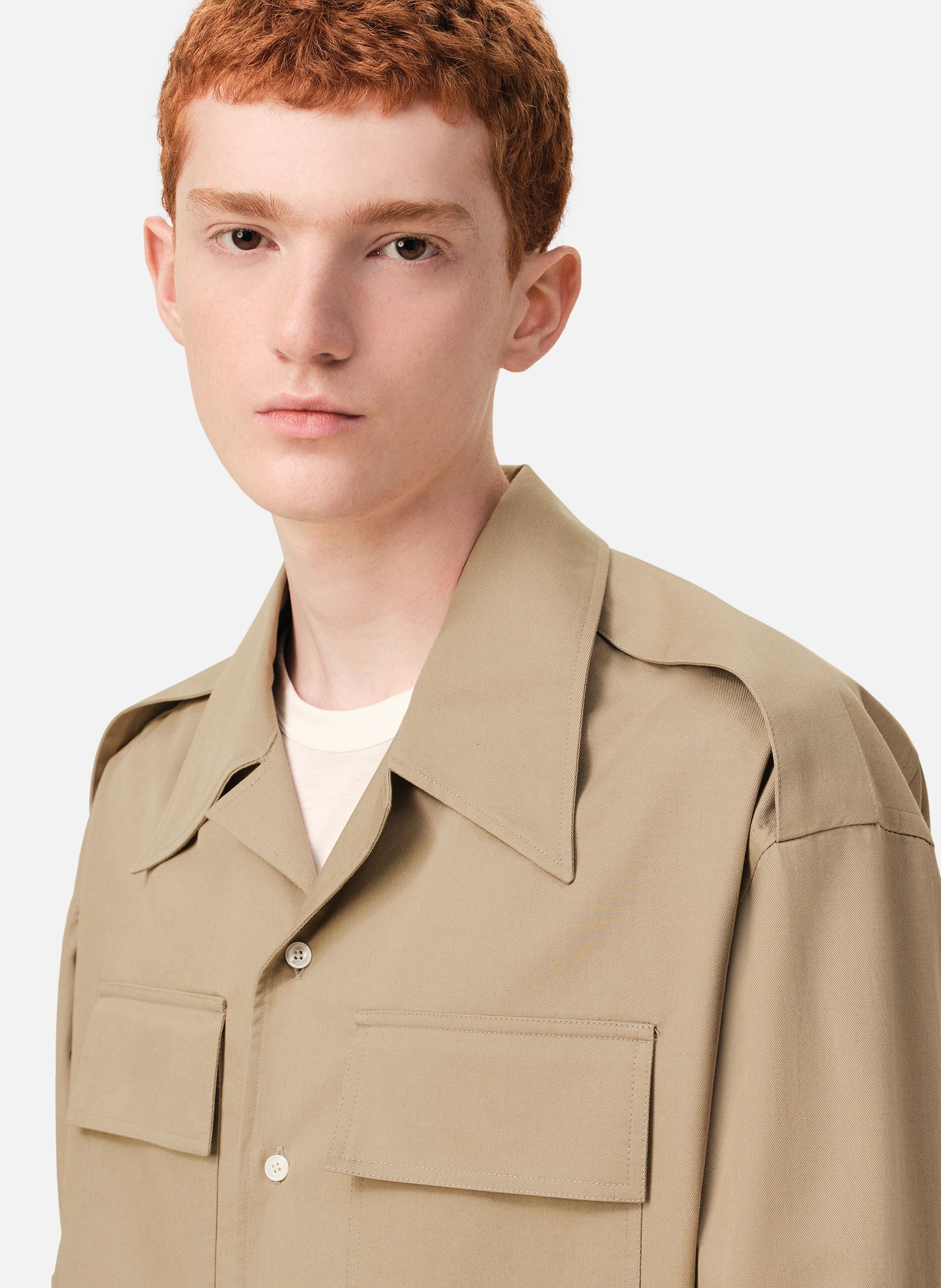 Chemise saharienne en coton AMI PARIS Beige