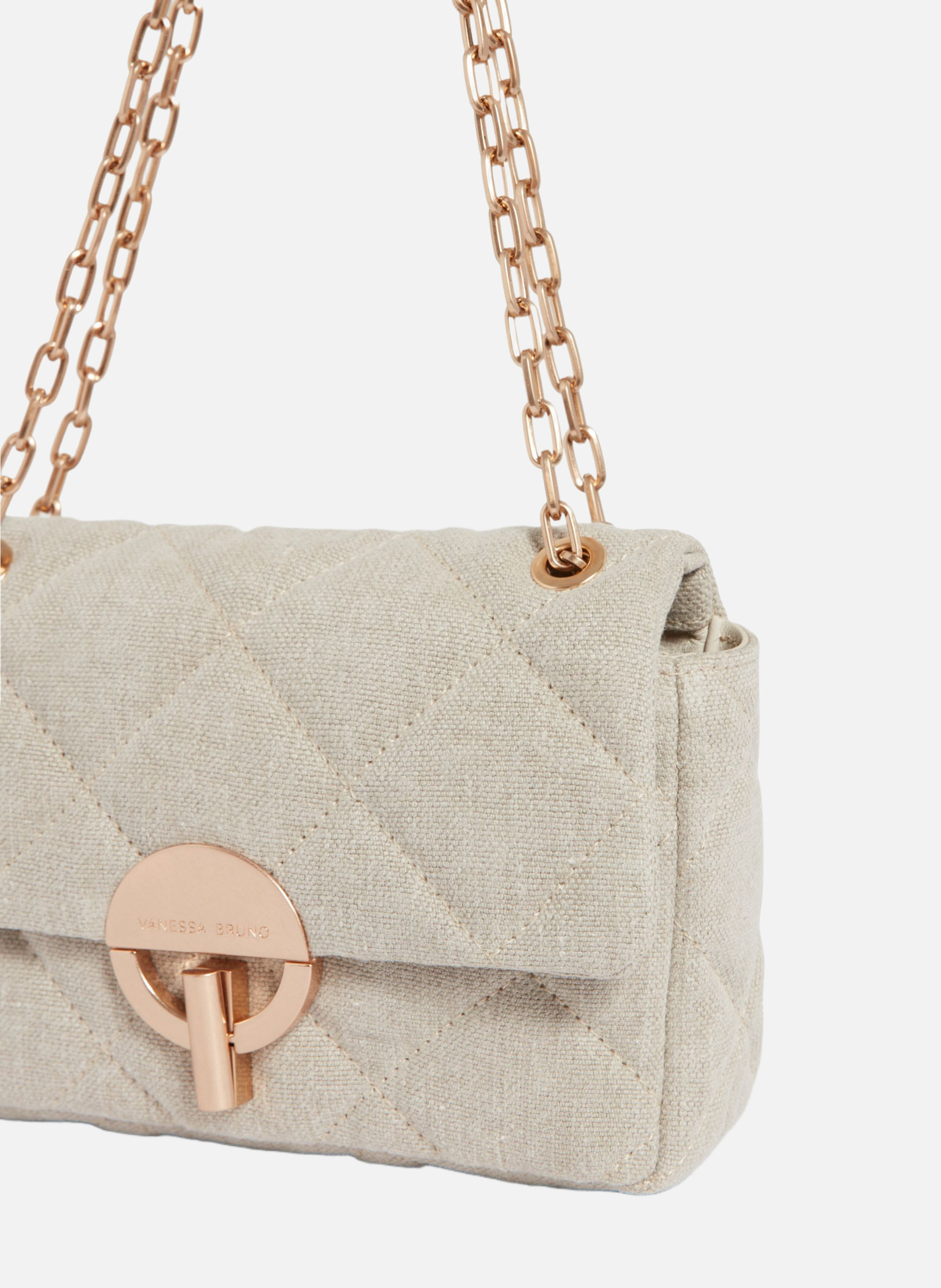 Moyen sac moon en lin VANESSA BRUNO Gris