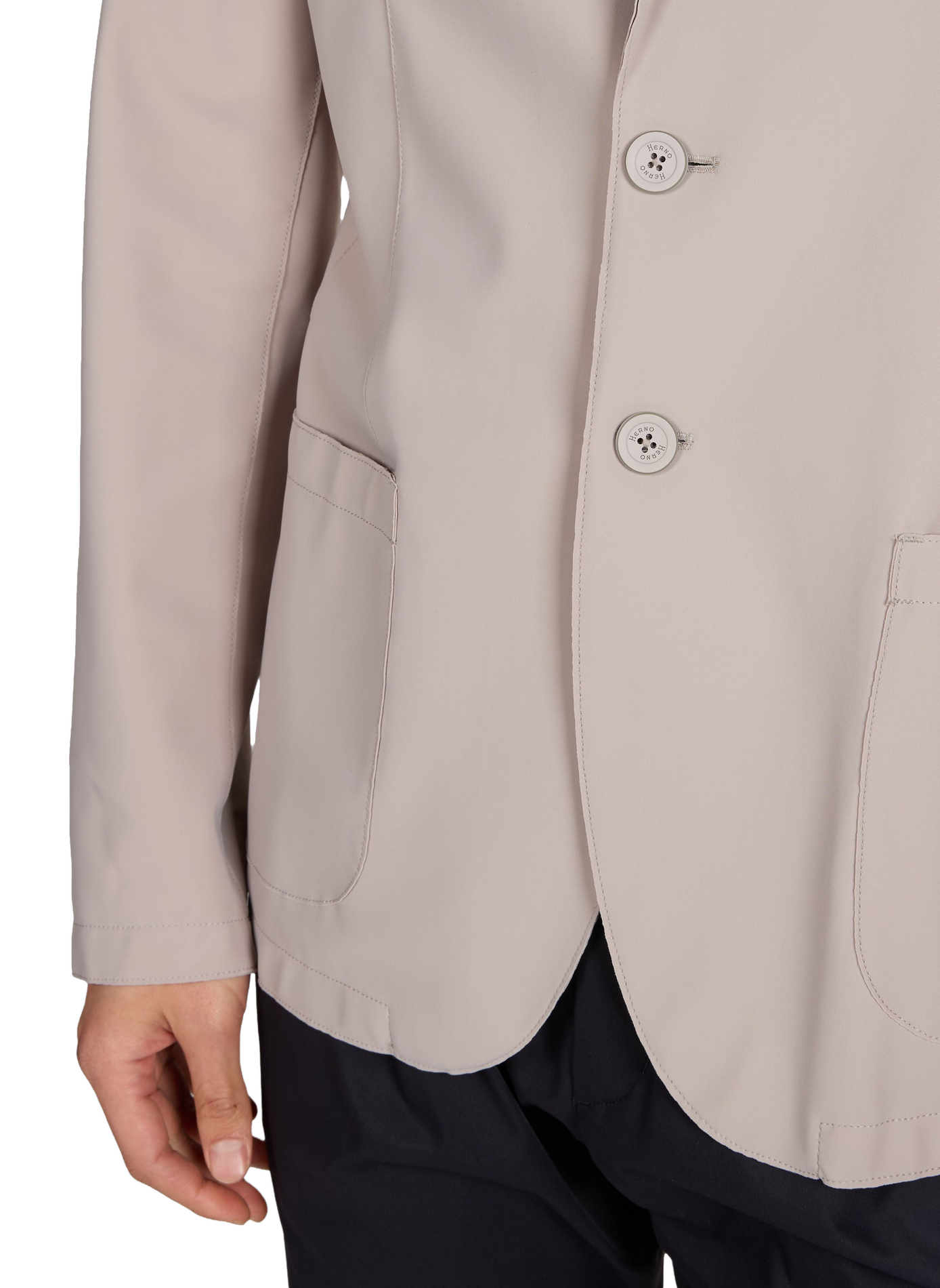 Blazer droite uni HERNO Gris