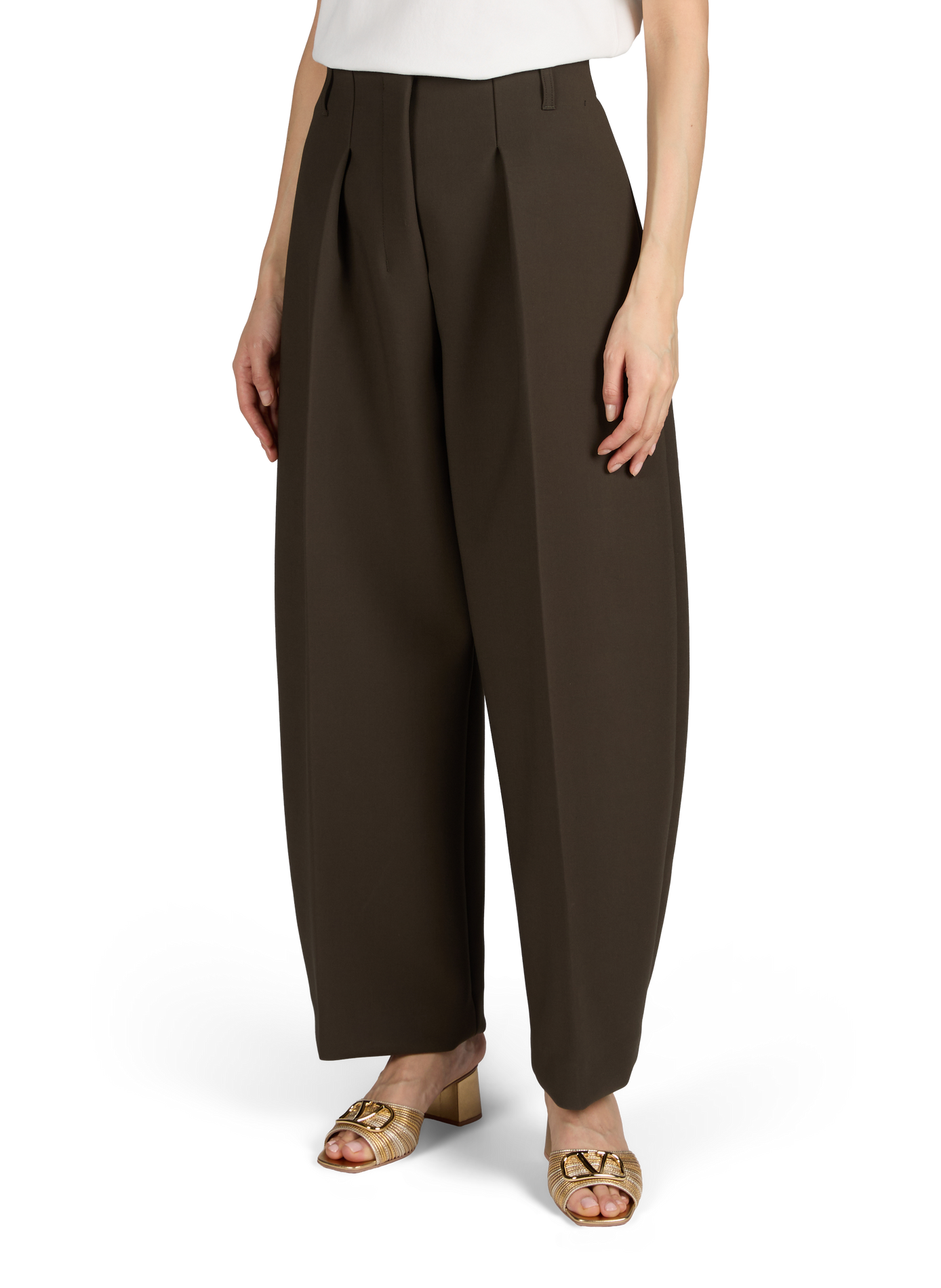 The Ovalo cotton blend trousers JACQUEMUS Khaki