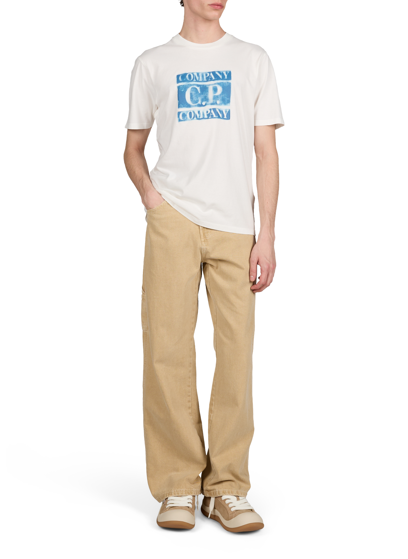Cotton Logo T-shirt CP COMPANY White