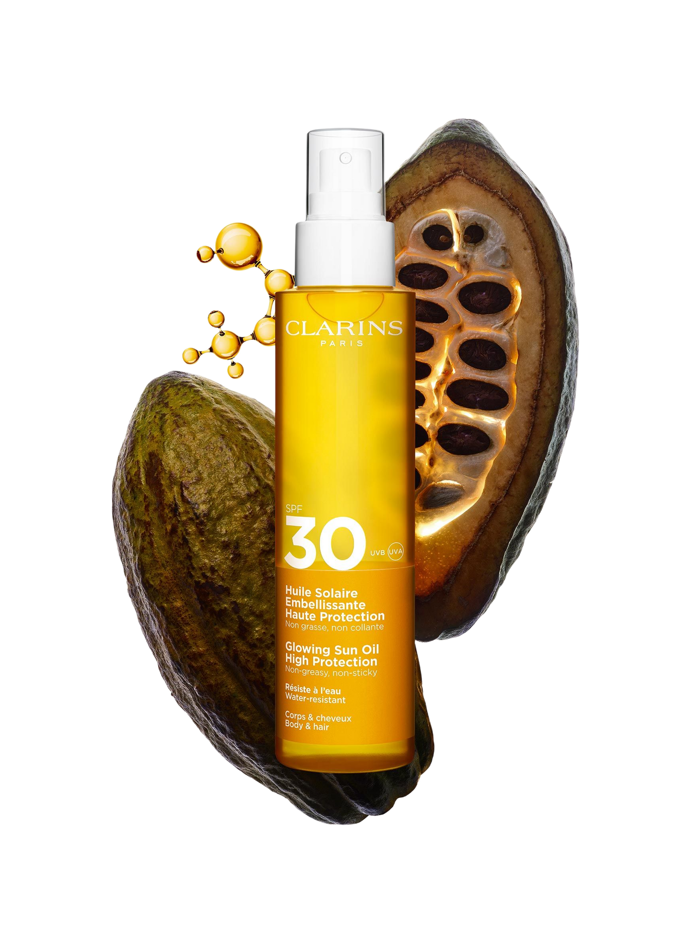 Glowing Sun Oil High Protection SPF30 for the body CLARINS No color