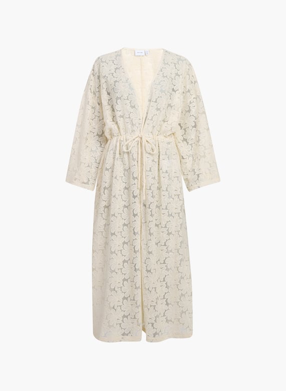 Viodetti lace beach dress in blended cotton Beige Vila - Women | Printemps.com Viodetti lace beach dress in blended cotton Beige Vila - Women | Printemps.com