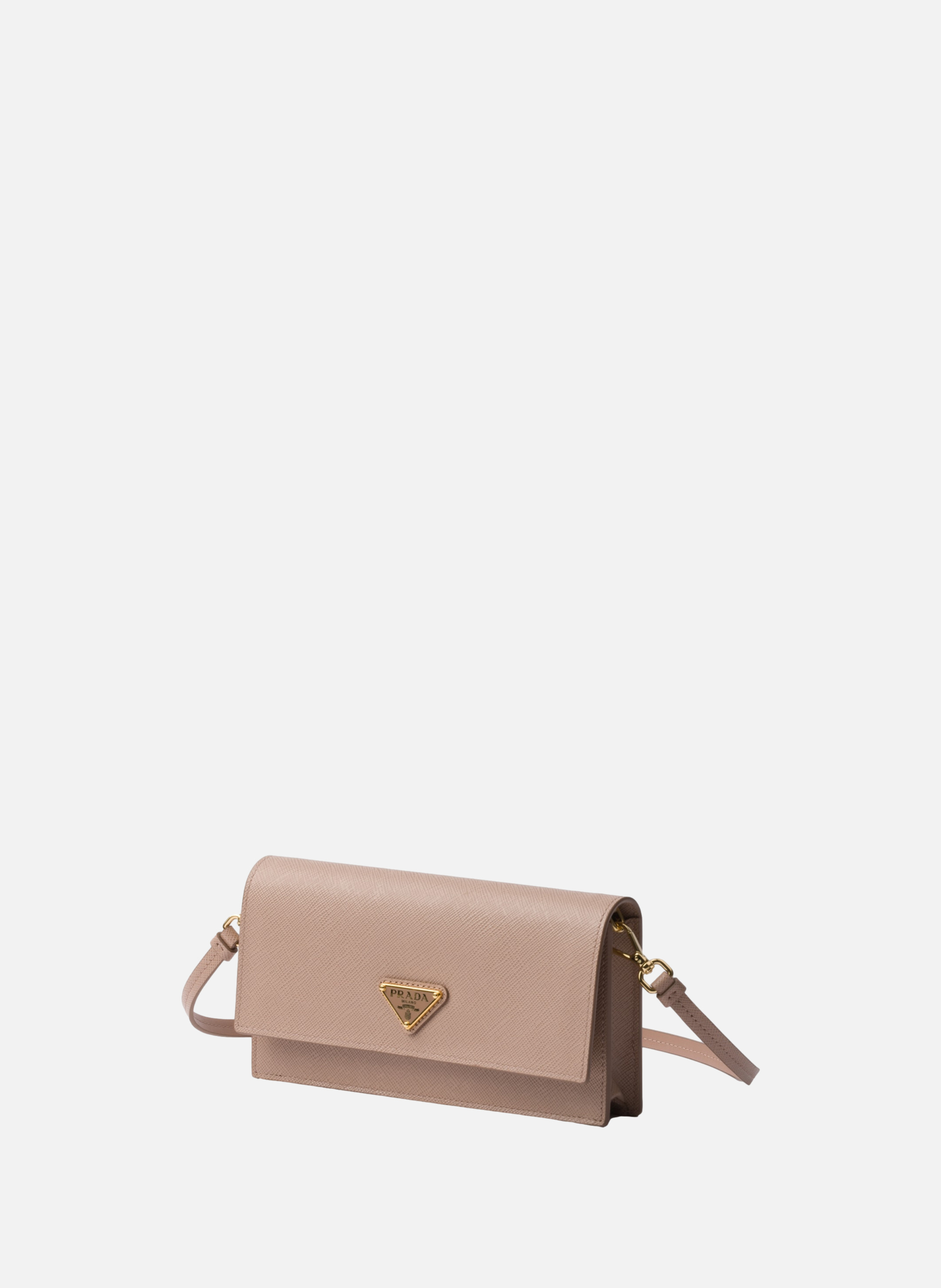Mini sac en cuir saffiano PRADA Rose