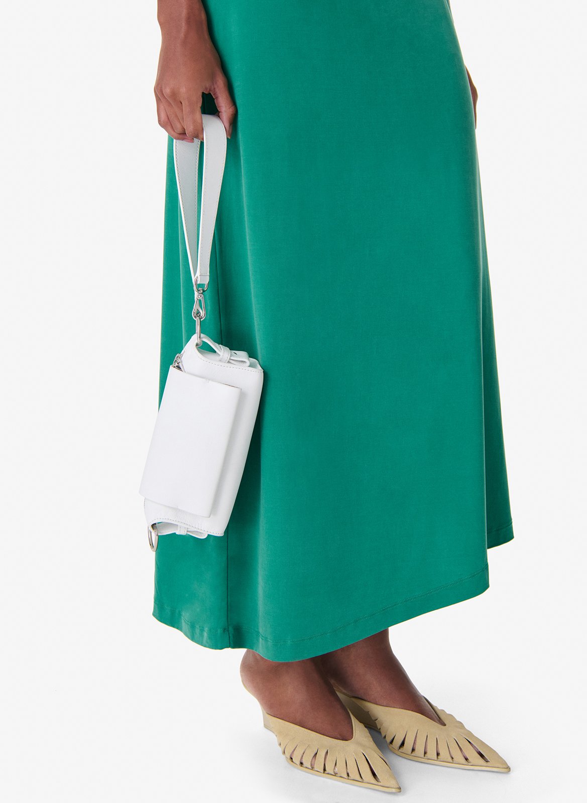 Sac porté épaule en cuir loop IRO Blanc