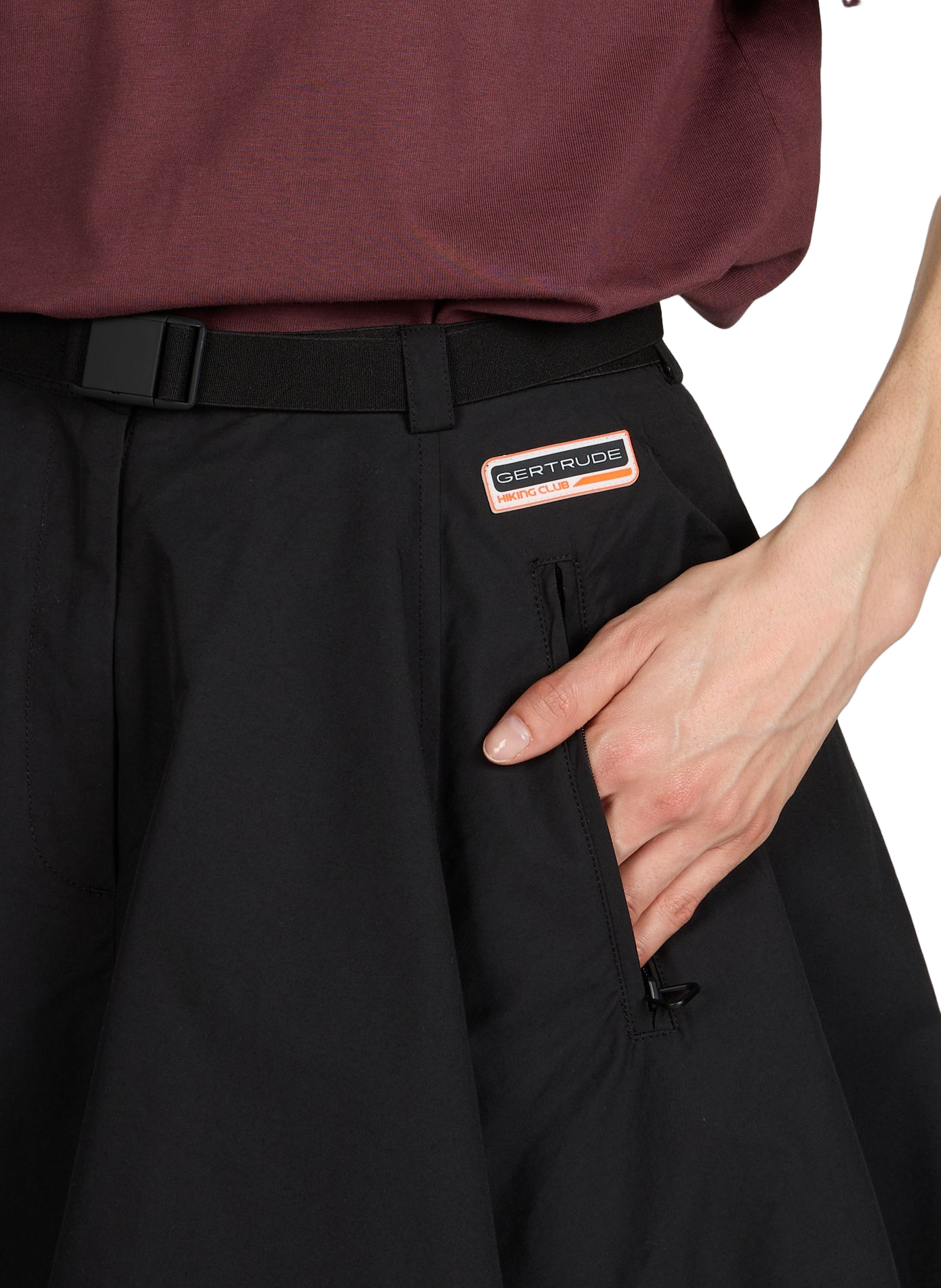 Midi Eline cotton blend skirt GERTRUDE ET GASTON Black