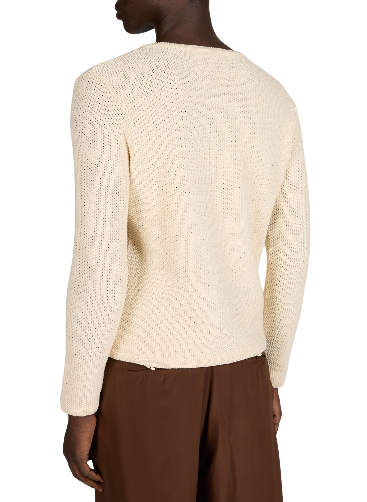 Pull mailles en coton CAMPILLO Beige