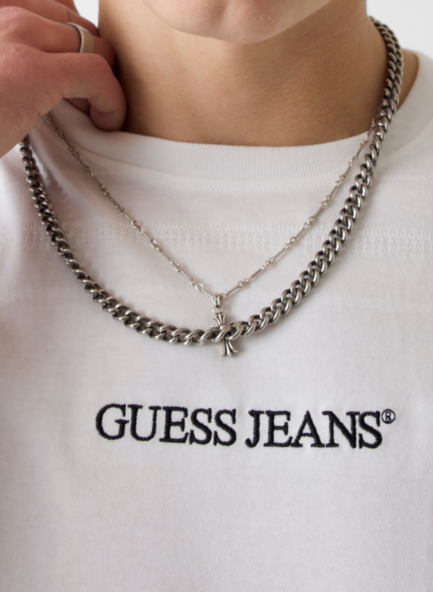 Cotton Logo T-shirt GUESS White