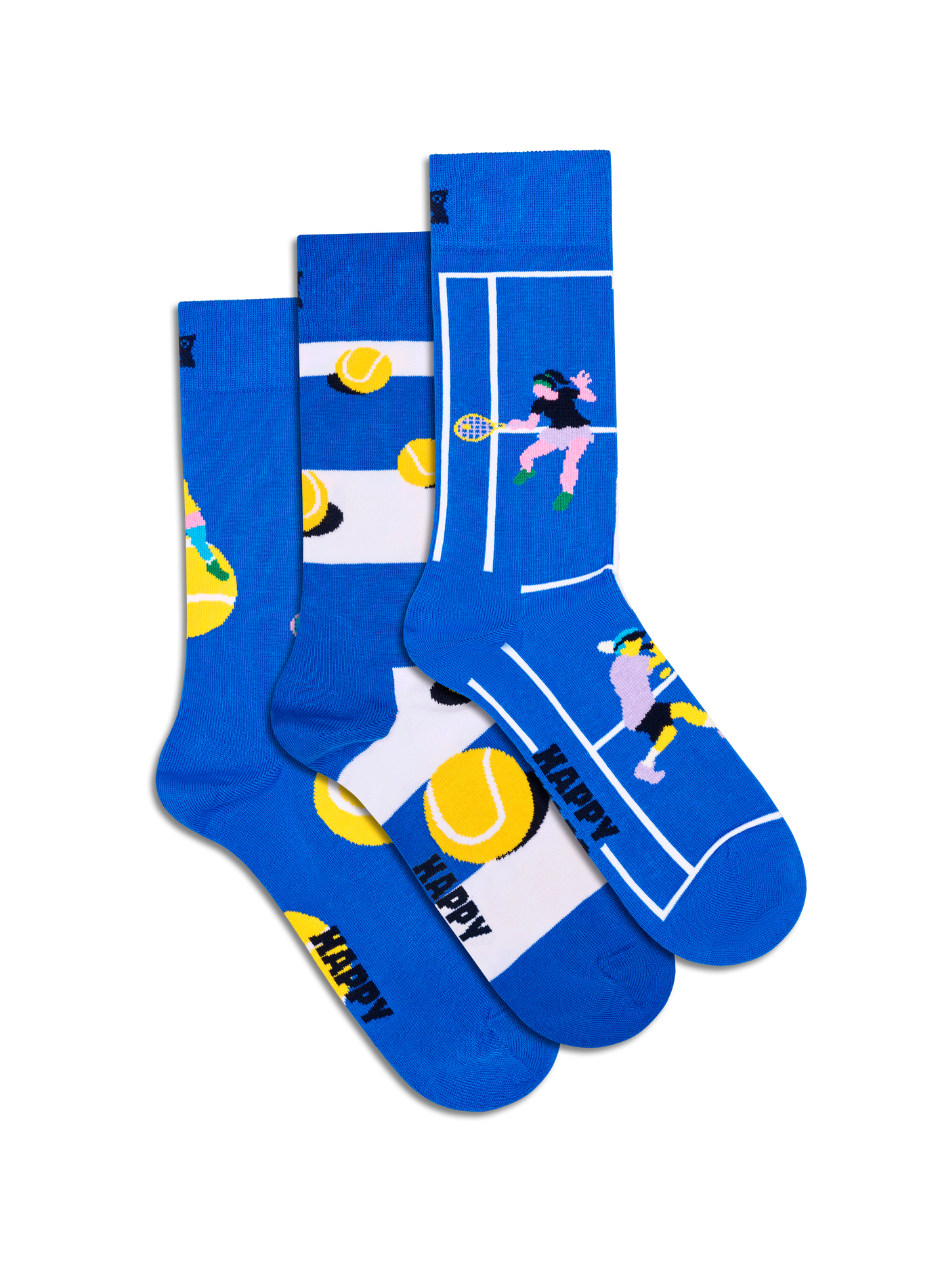 Lote de 3 pares de calcetines con estampado de tenis en algodón mezclado HAPPY SOCKS Multicolor