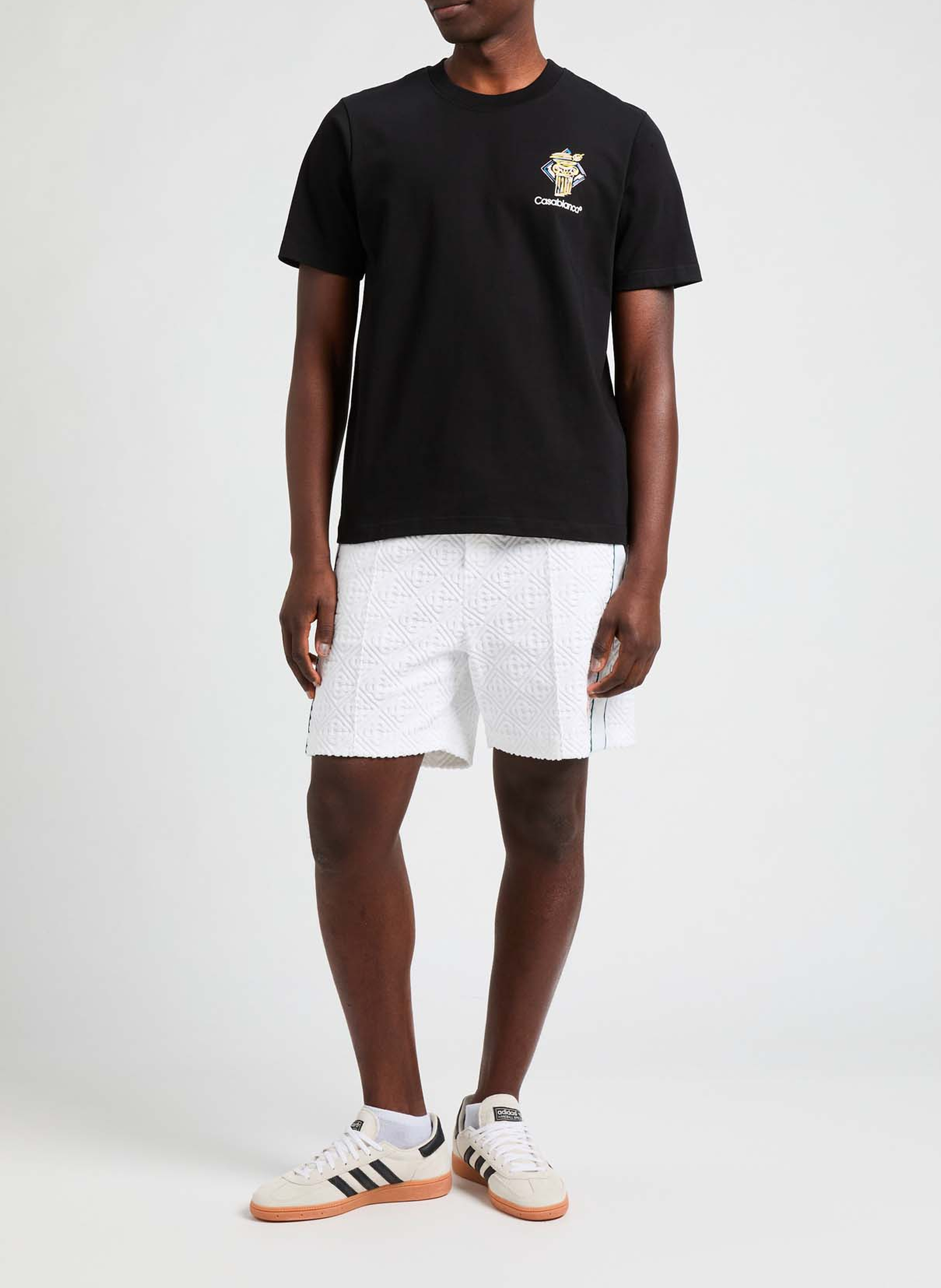 T-shirt Diamanten Kolom CASABLANCA PARIS Zwart