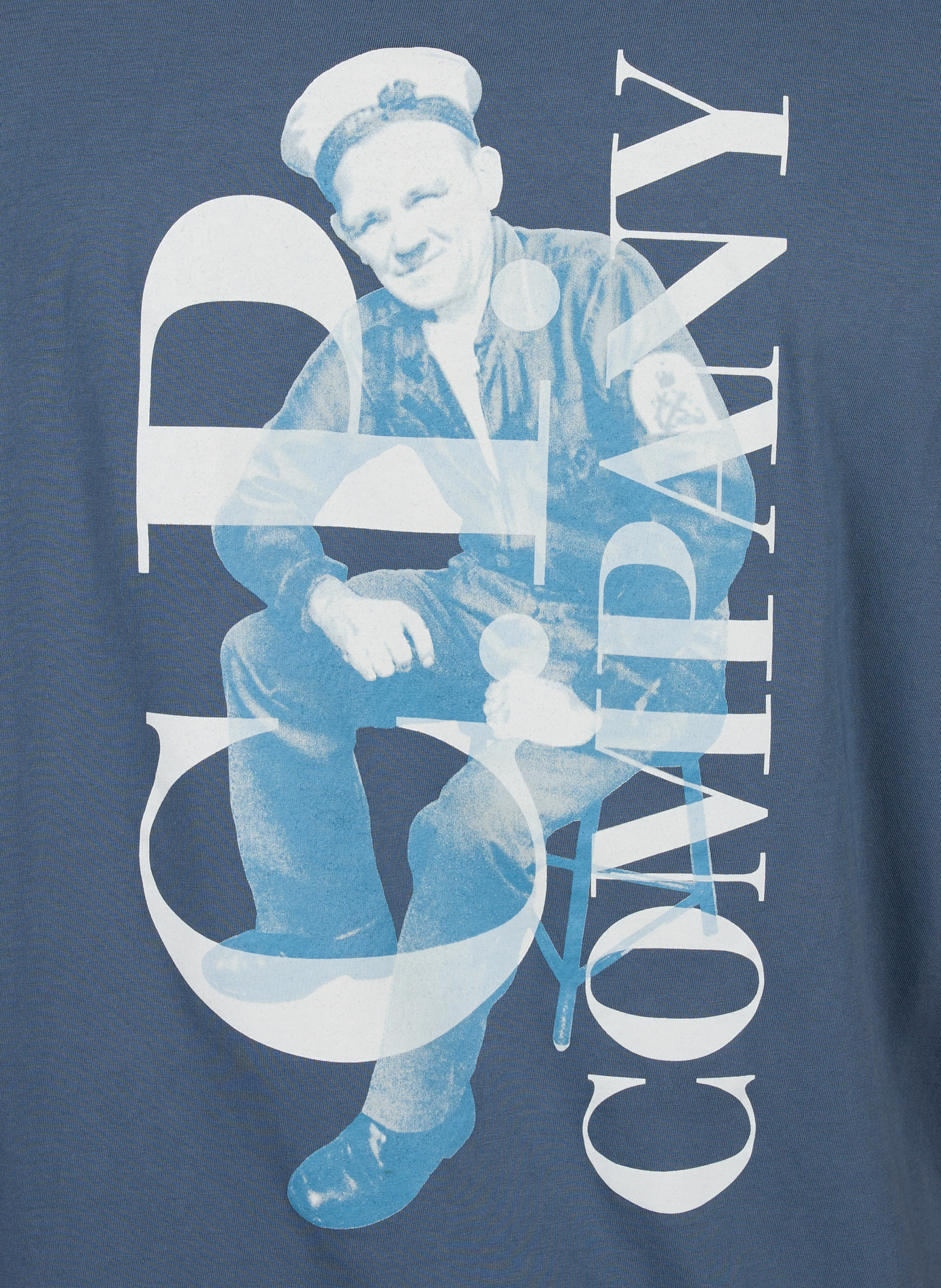 Logo cotton T-shirt CP COMPANY Blue