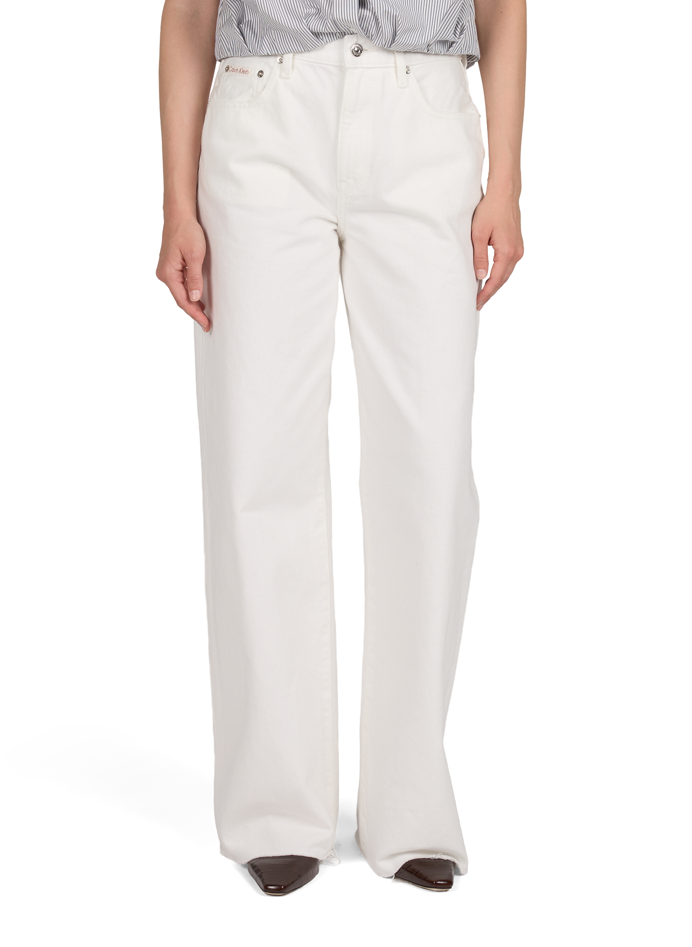 Weite Baumwolljeans CALVIN KLEIN Weiss